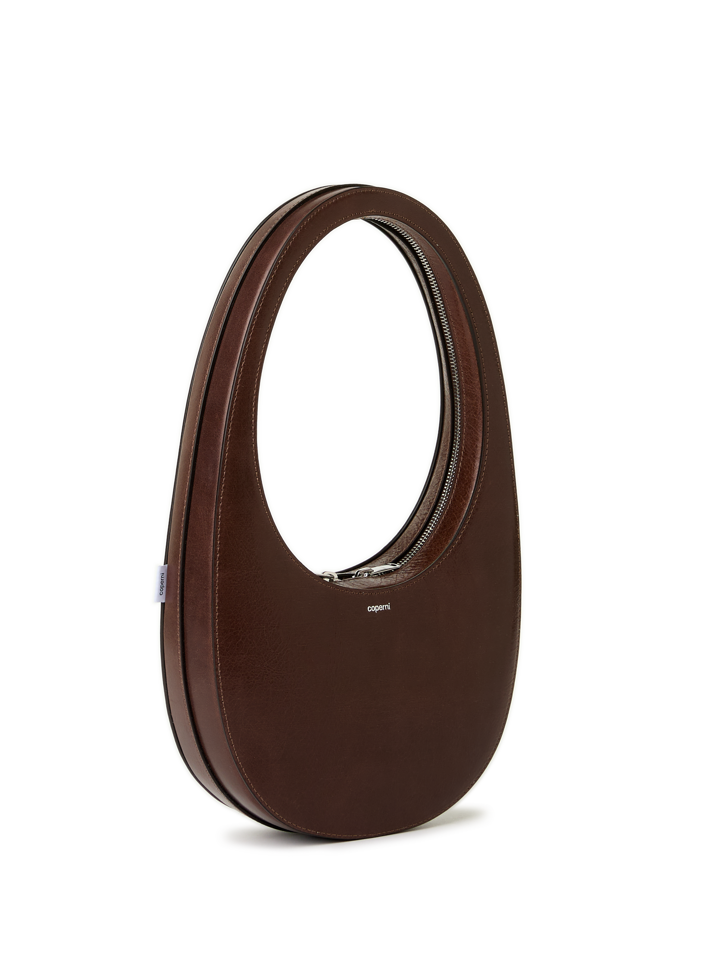 Swipe leather shoulder bag COPERNI Brown