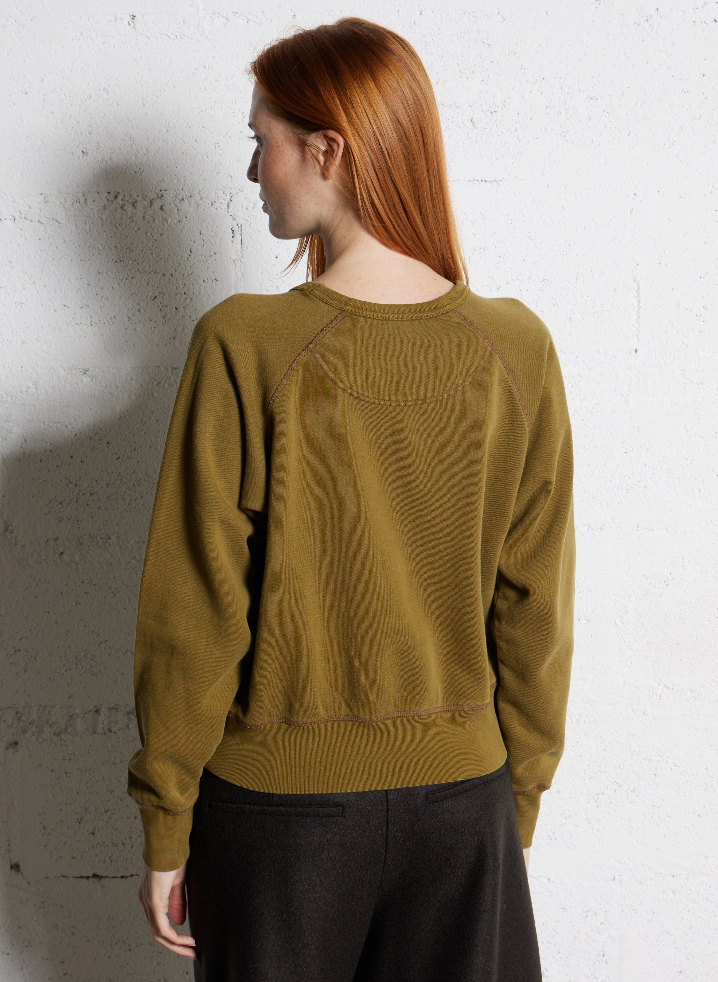 Sweat droit imprimé en coton apollo SOEUR Marron