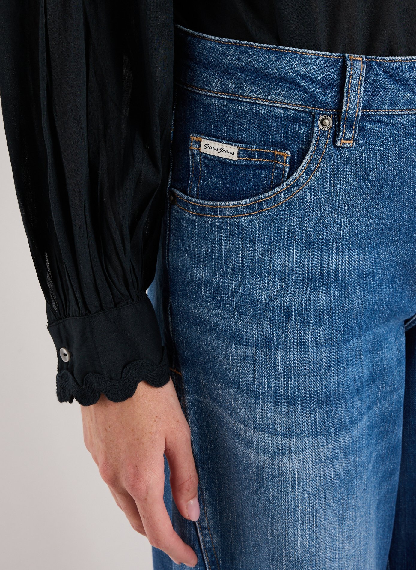 Jean G11 Wide leg GUESS Bleu