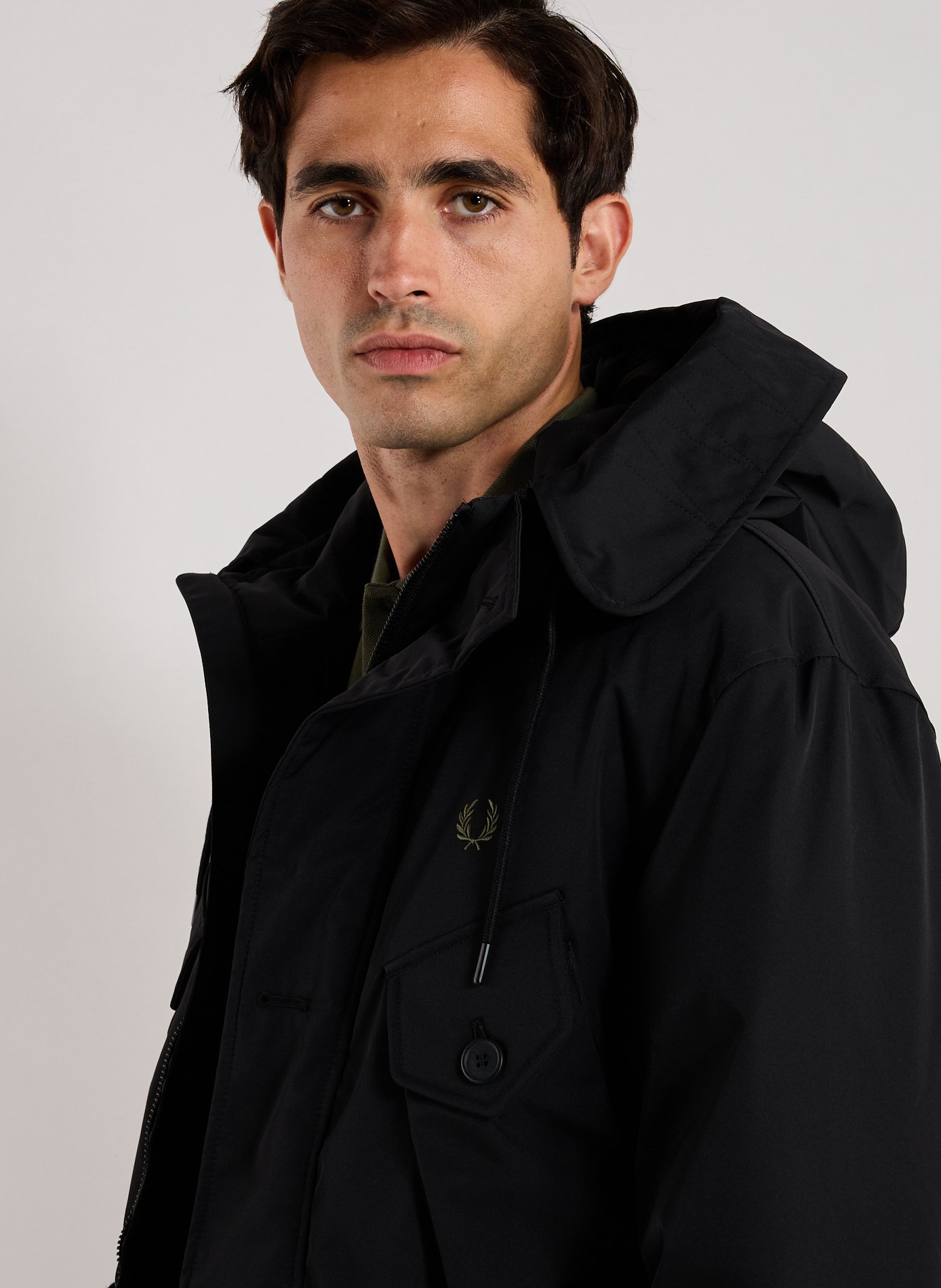 Parka à capuche FRED PERRY Noir