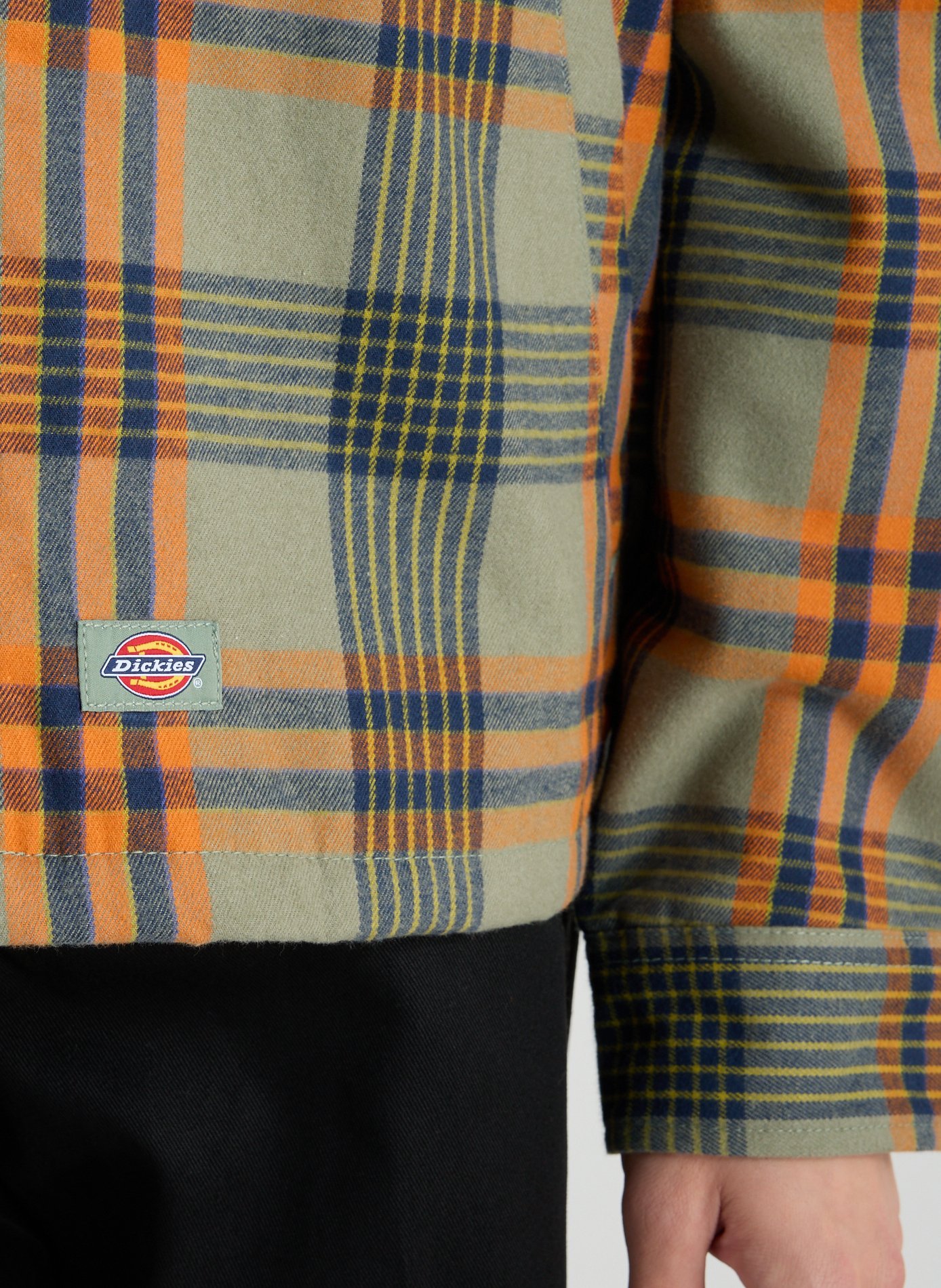 Jacket with classic collar in blended cotton DICKIES Green