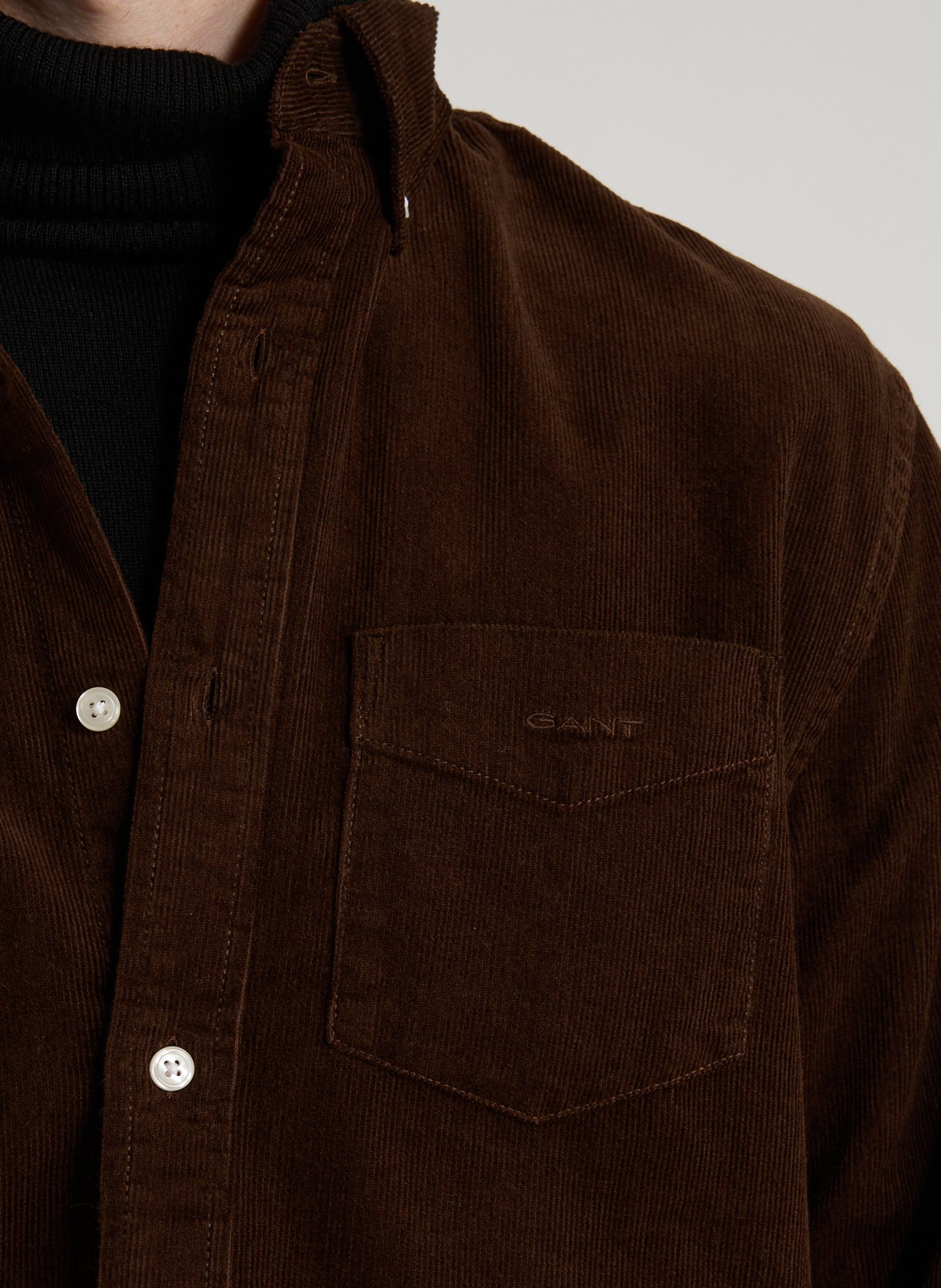 American collar cotton shirt GANT Brown