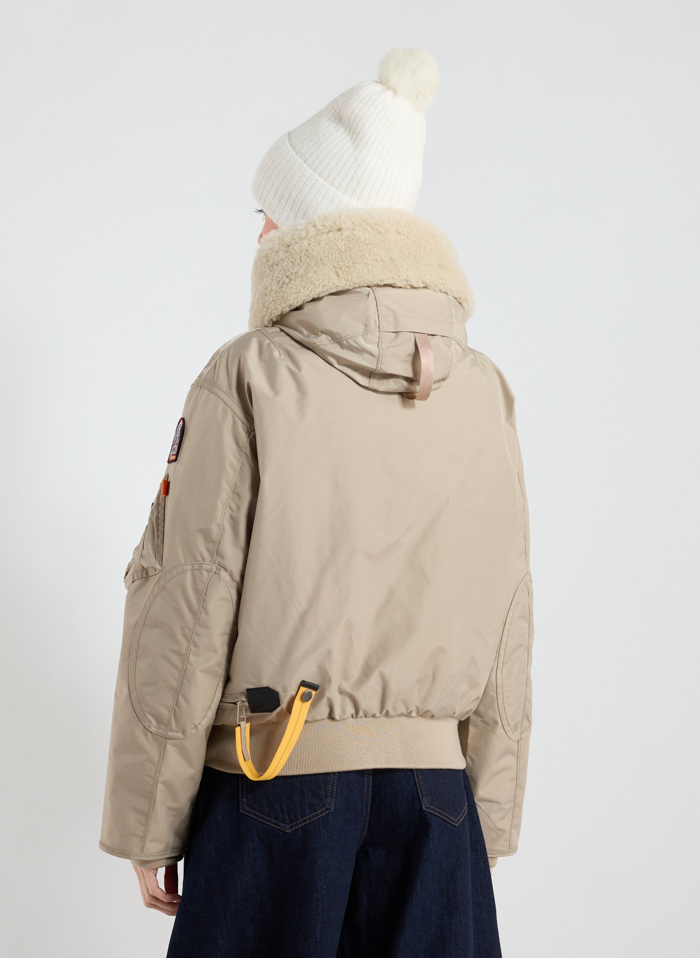 Hooded bomber jacket PARAJUMPERS Grey