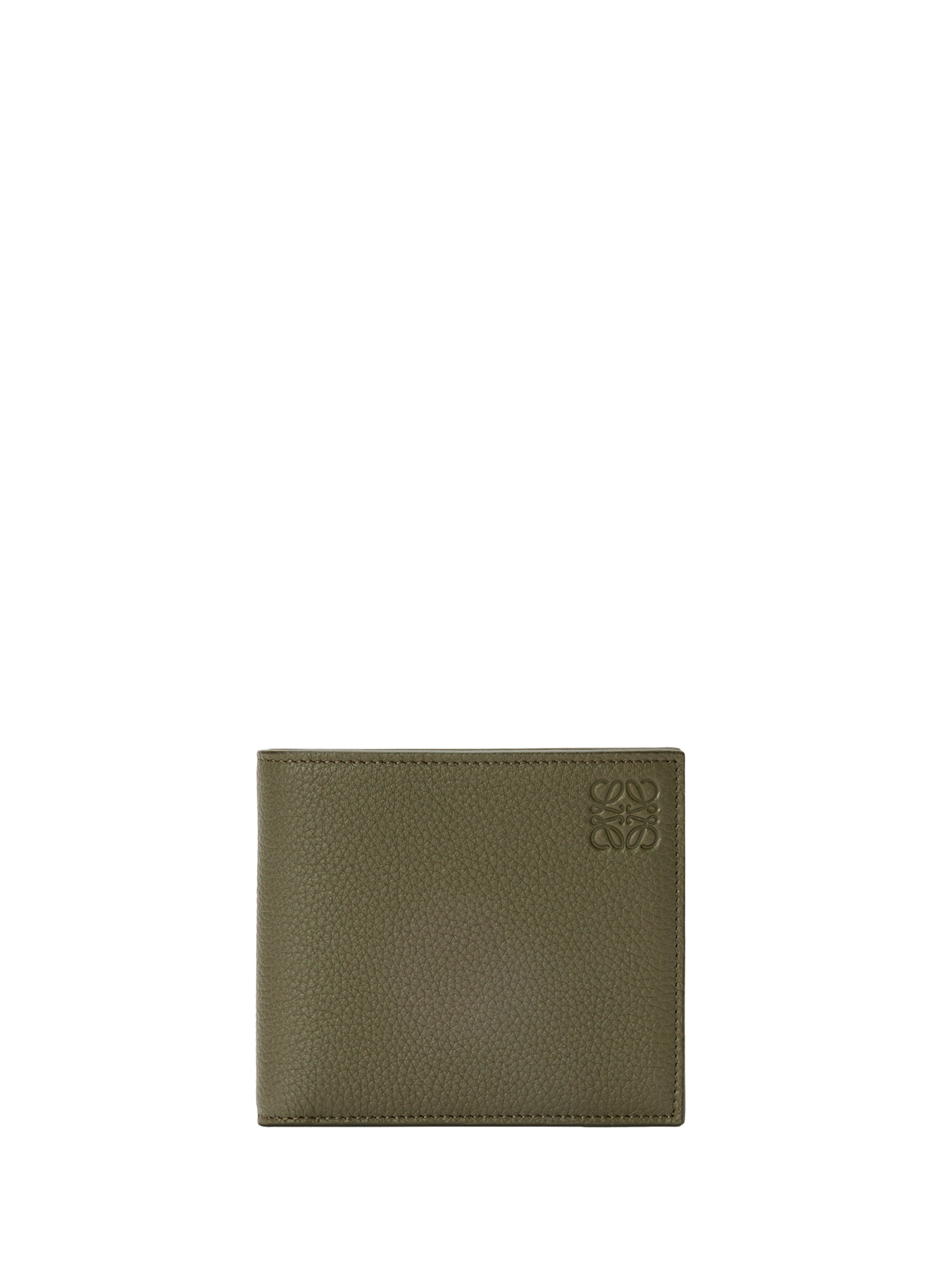 LOEWE Soft grained calfskin two-fold wallet Green