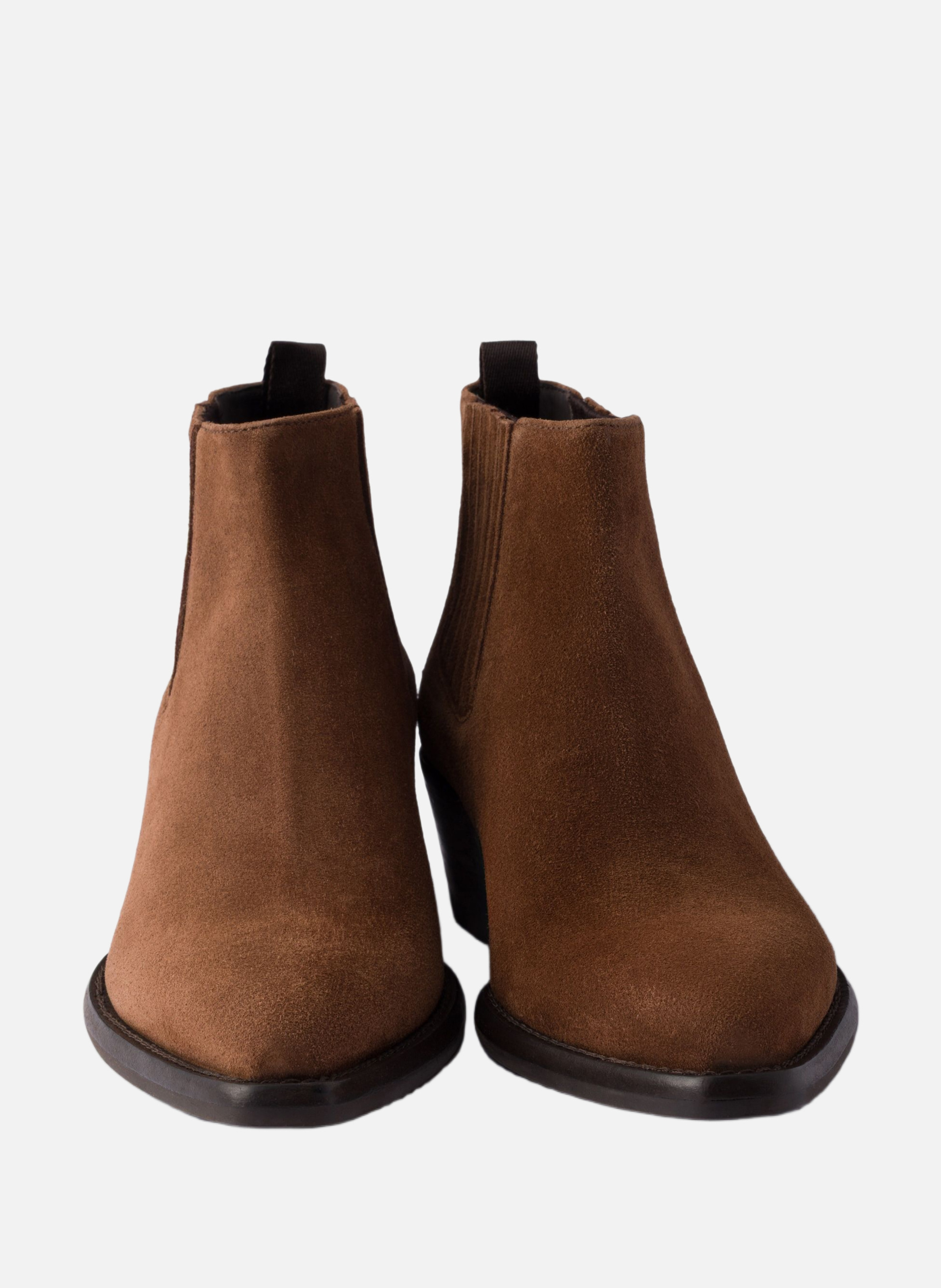 Bottines en veau velours PRADA Marron