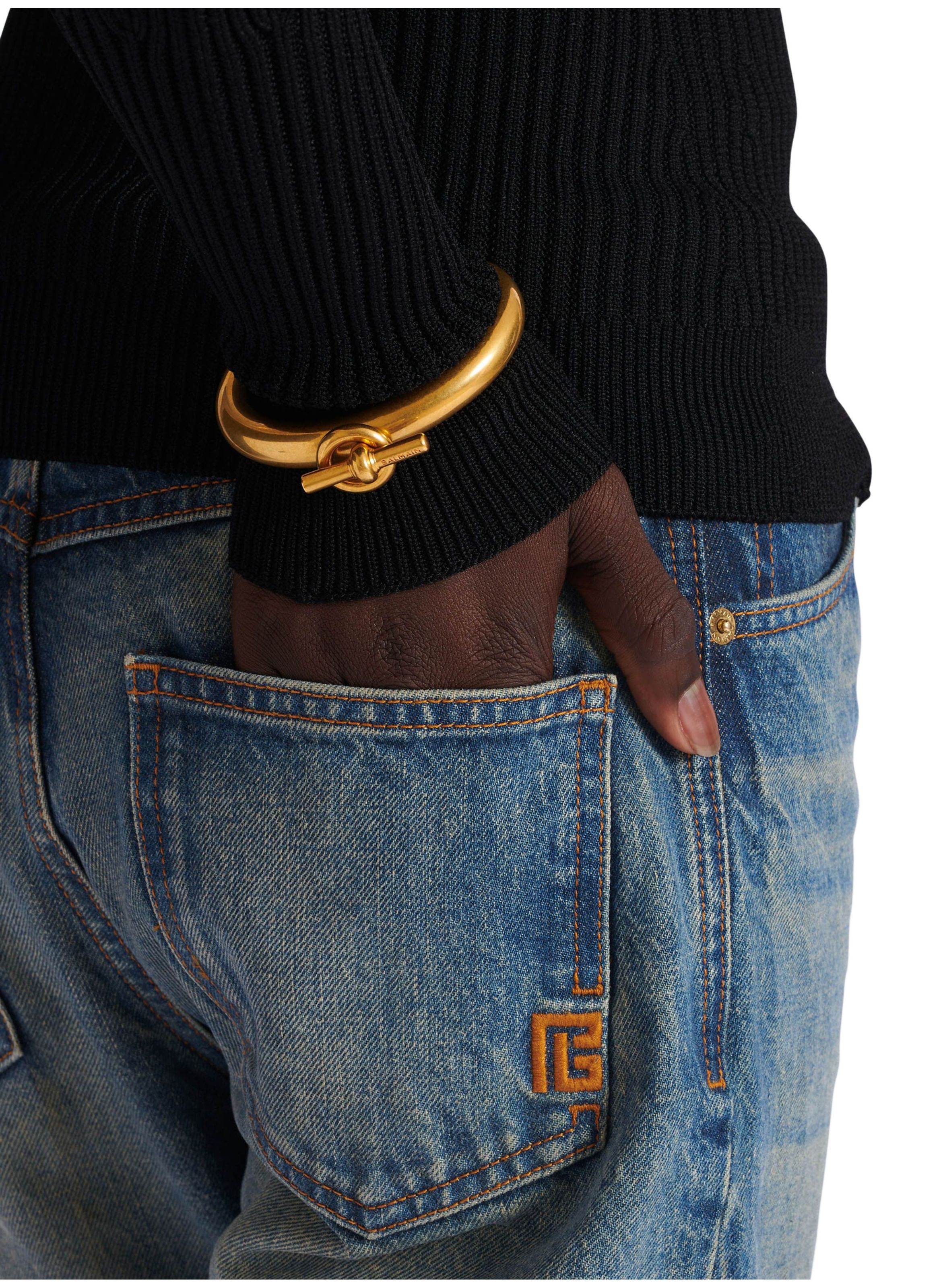 Bracelet jonc t-bar BALMAIN Doré