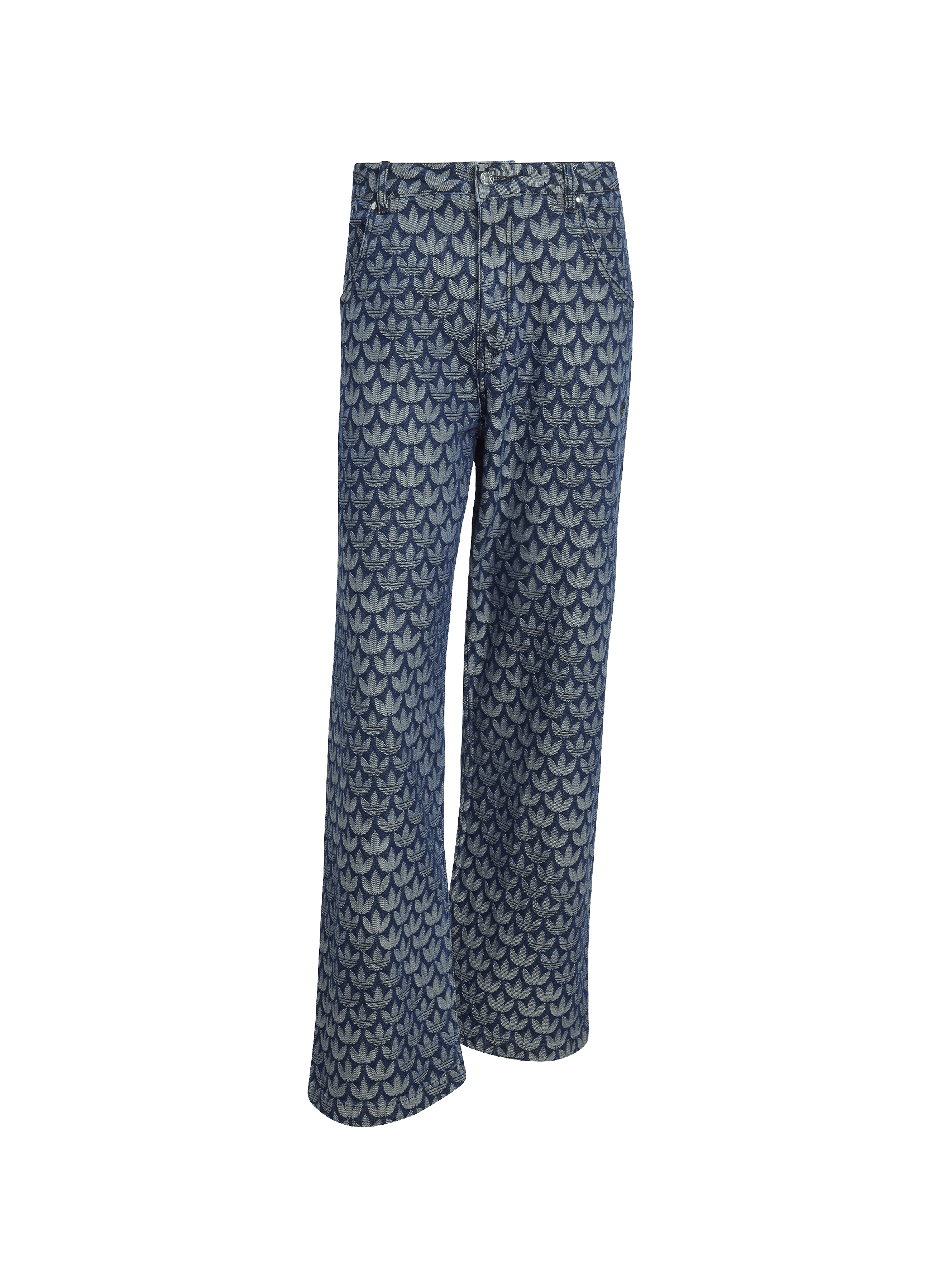 Jean Monogram en coton ADIDAS Bleu