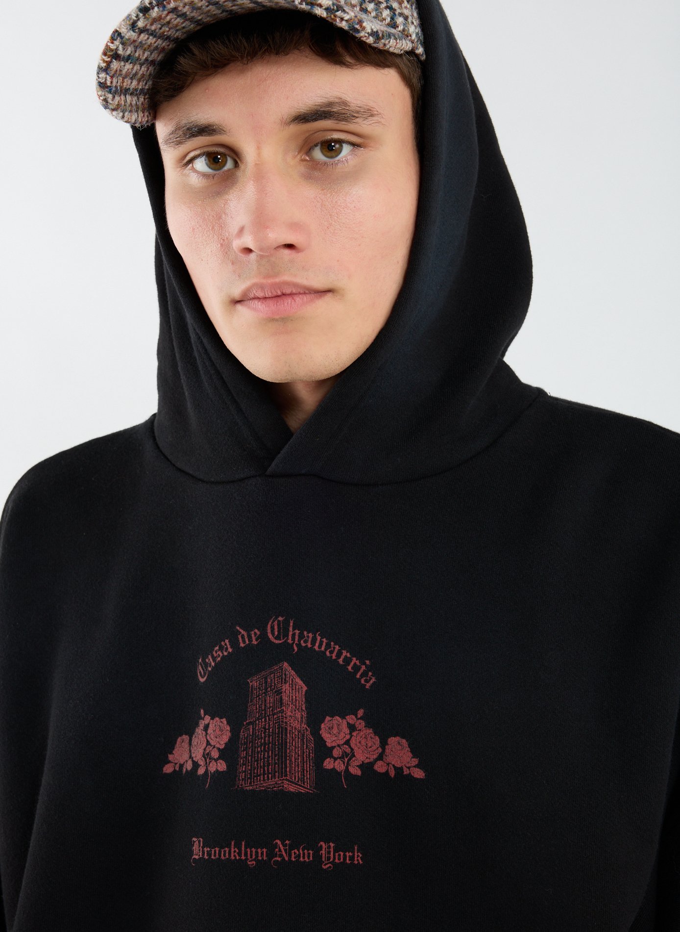 Sweat à capuche en coton WILLY CHAVARRIA Noir