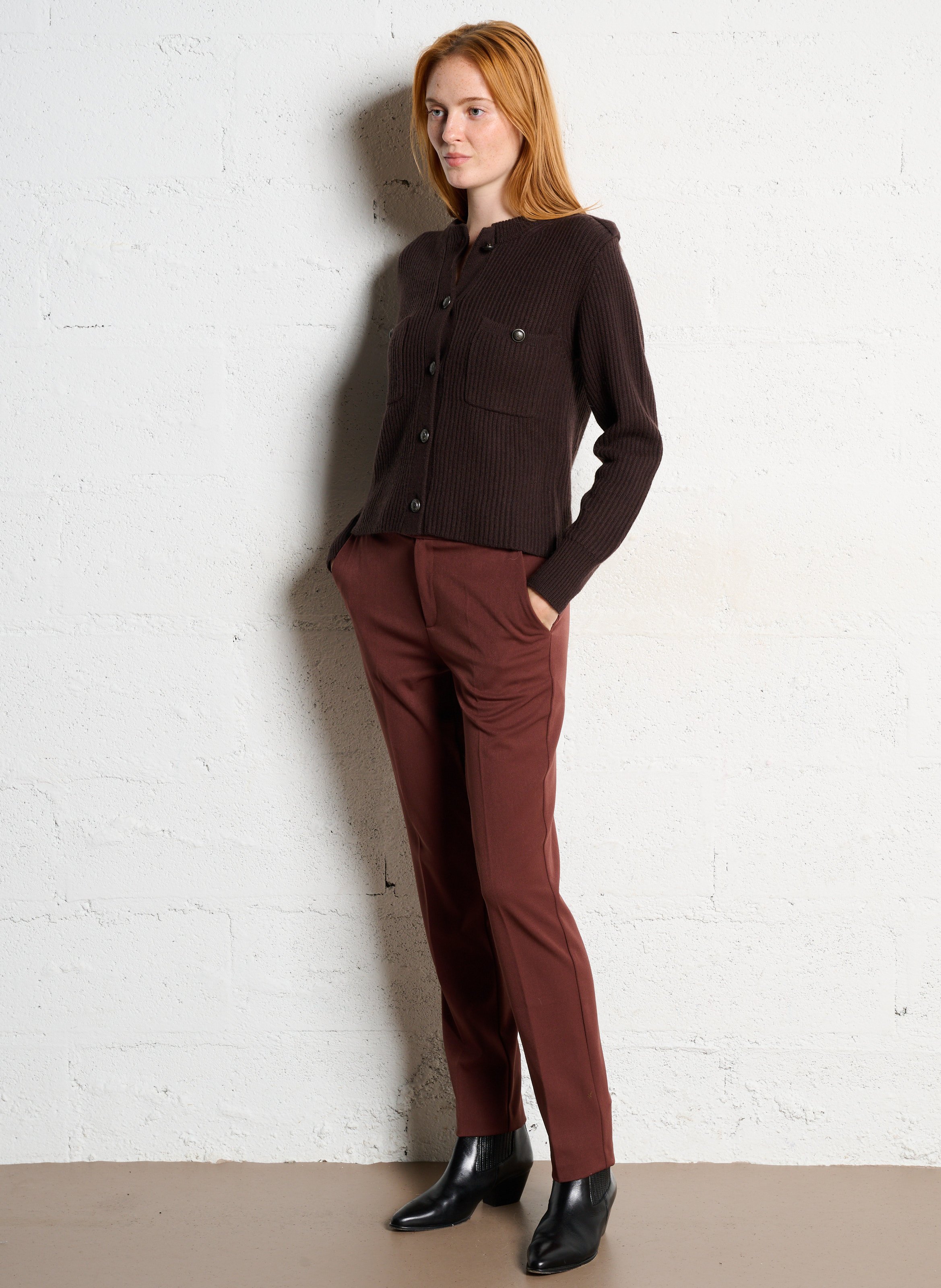 Pantalon droit IKKS Marron