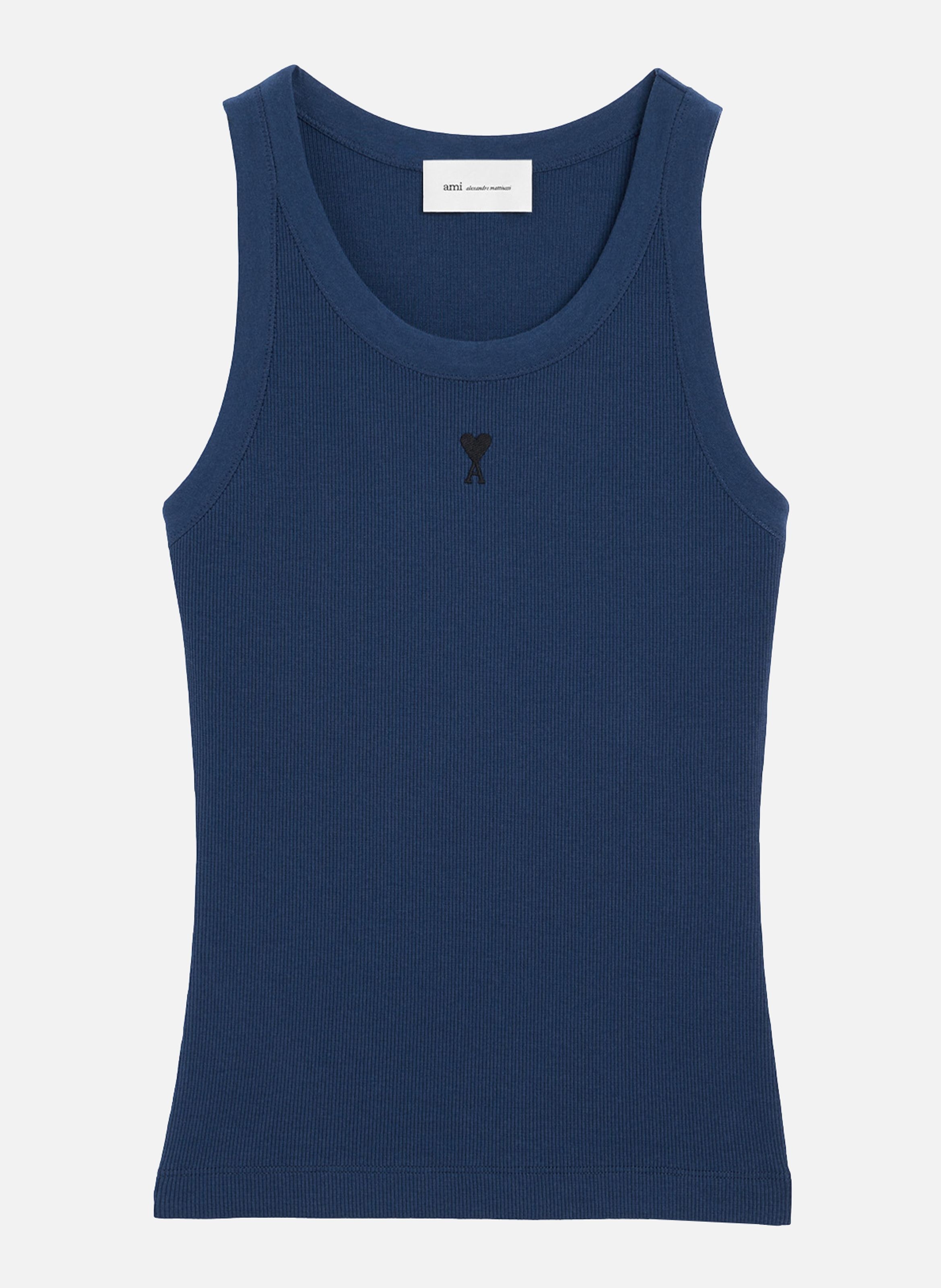 Debardeur ami de coeur en coton AMI PARIS Bleu