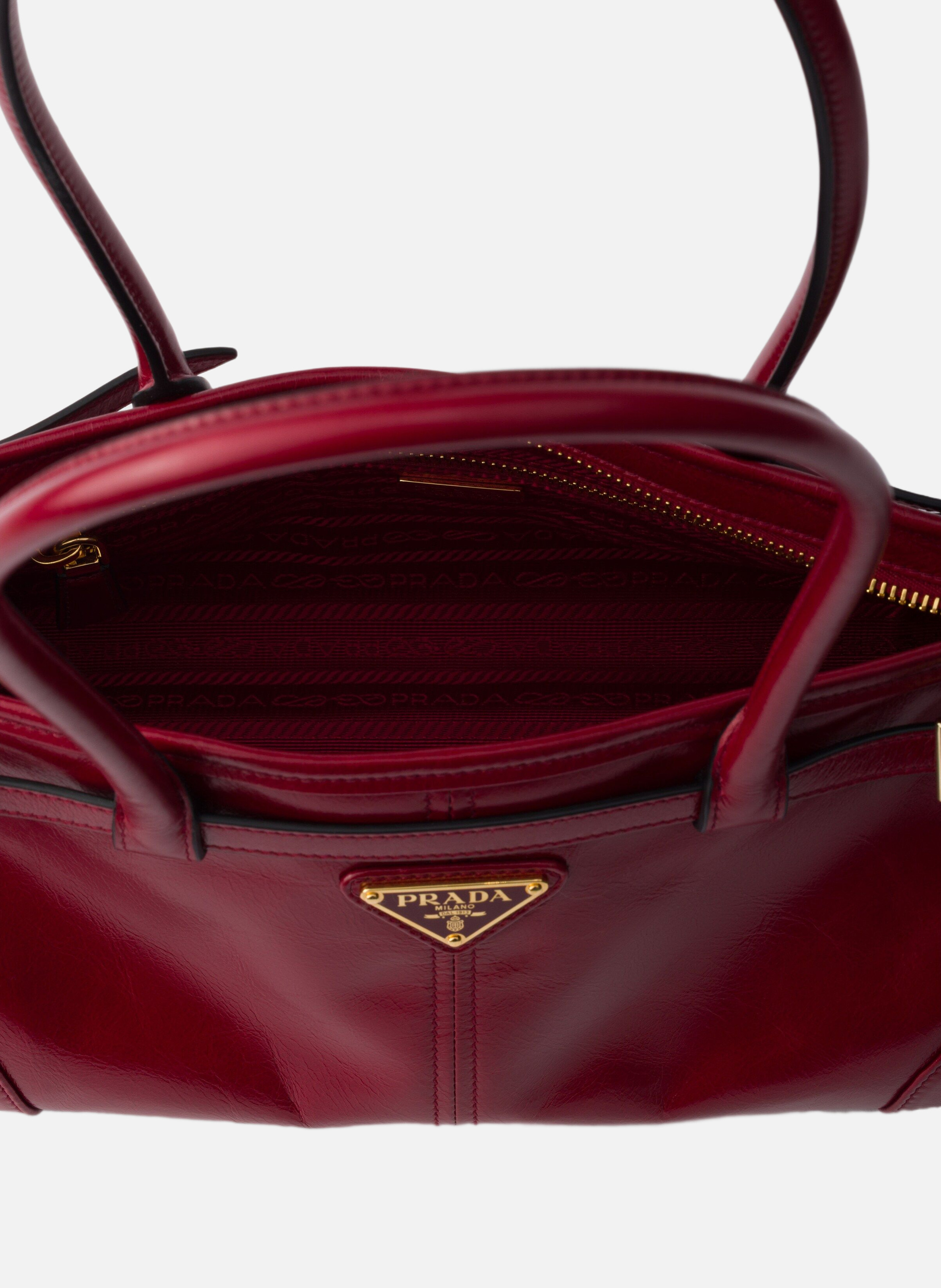 Sac à main prada bonnie en cuir PRADA Rouge