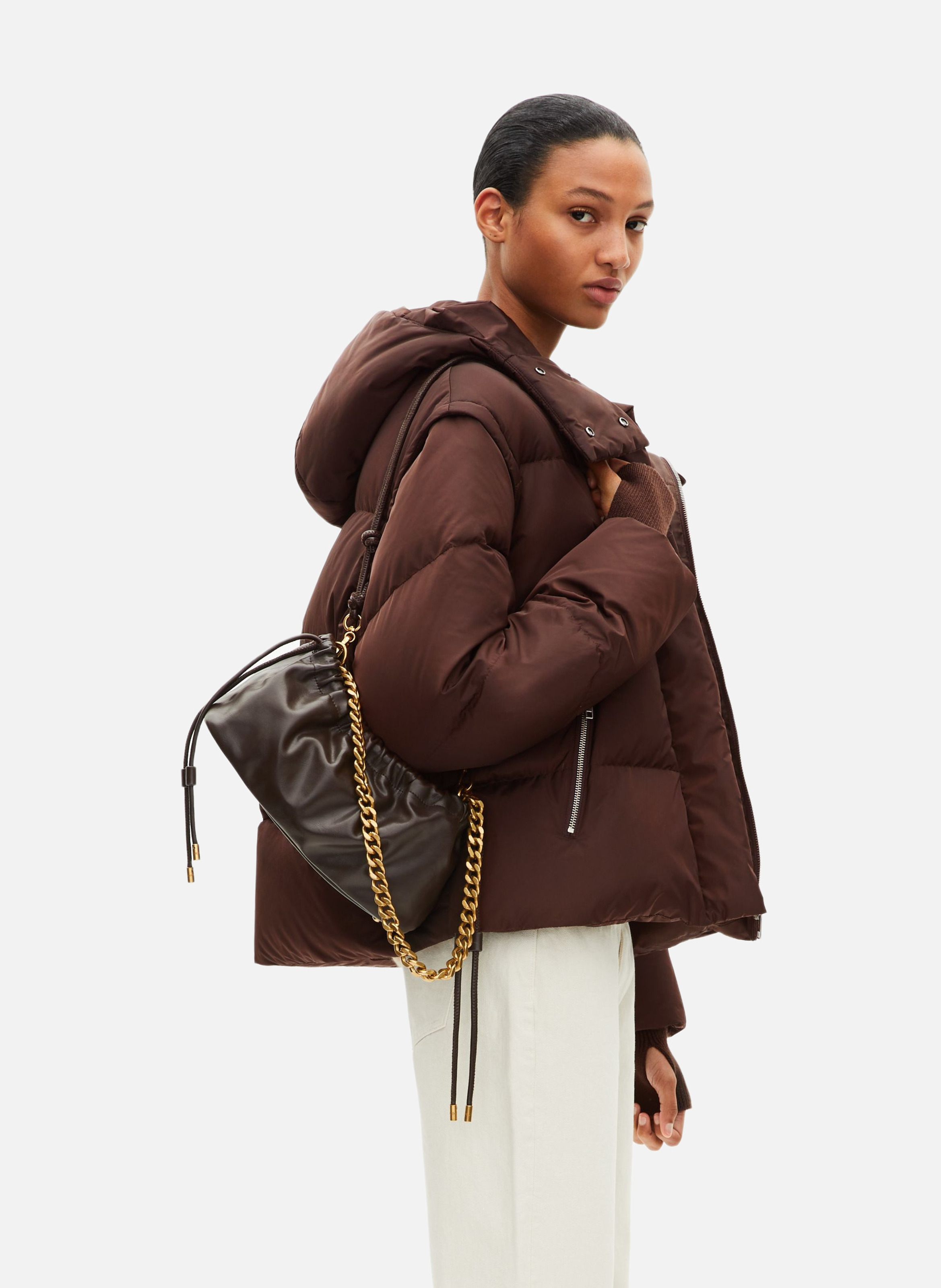 Sac taylor en cuir recyclé THE KOOPLES Marron