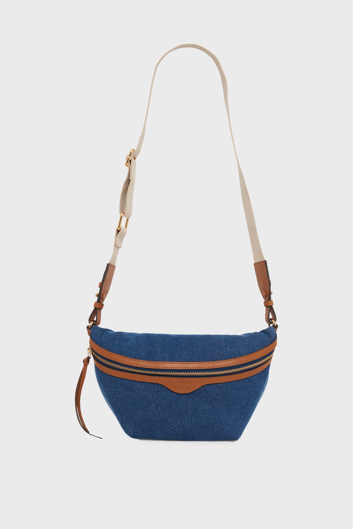 Sac banane en toile léopard - abbie PABLO Bleu