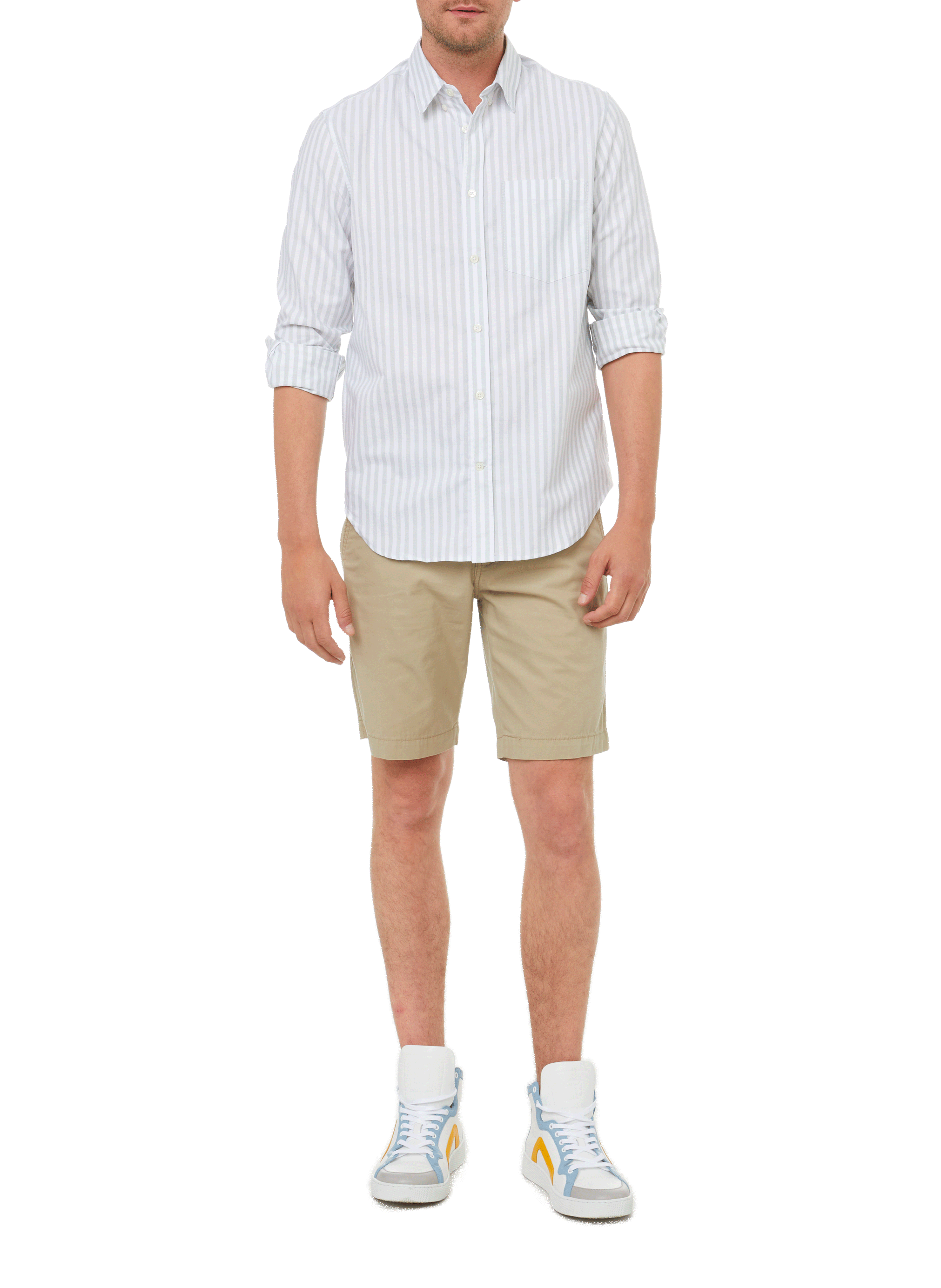 Chemise rayée en coton EDITIONS 102 Vert