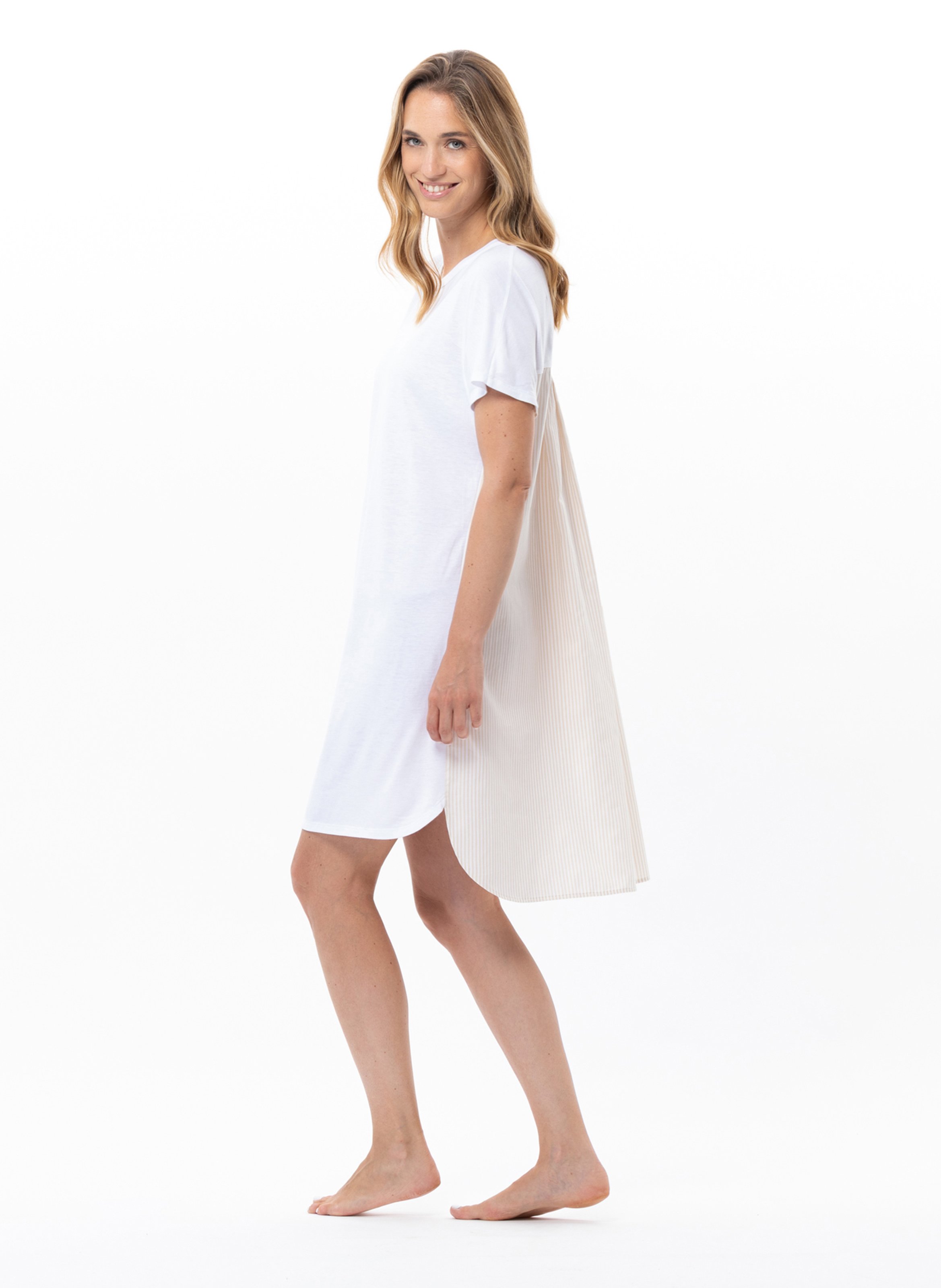 Chemise de nuit en coton modal amy 201 LE CHAT Multicolore