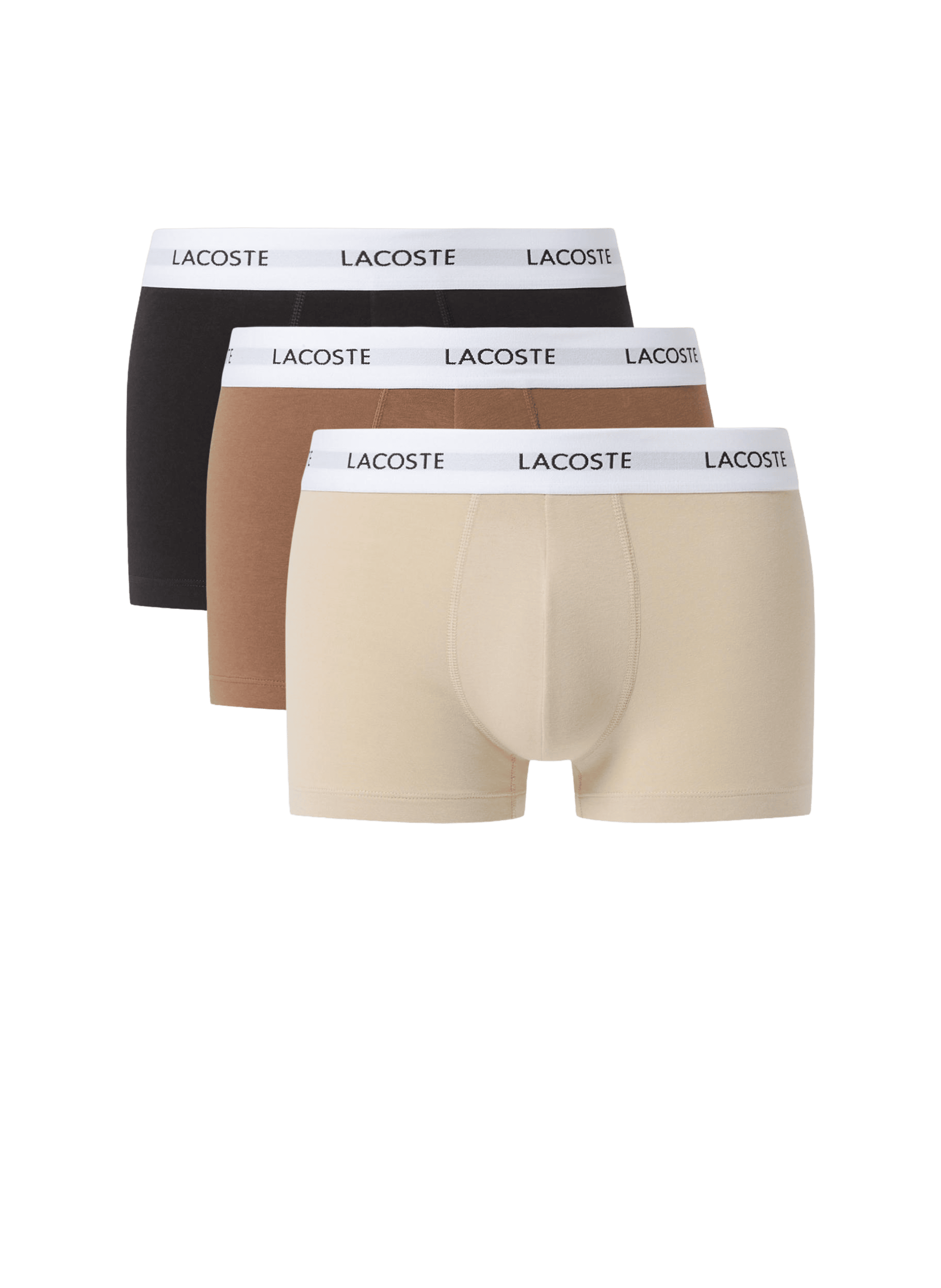 Set of 3 mixed cotton boxer shorts LACOSTE Multicolour
