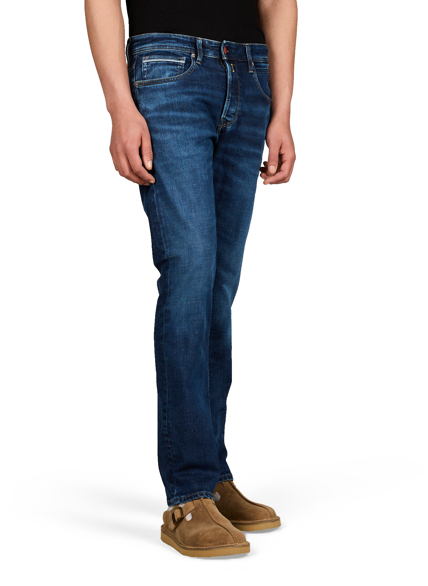 Jean droit en coton mélangé REPLAY Bleu