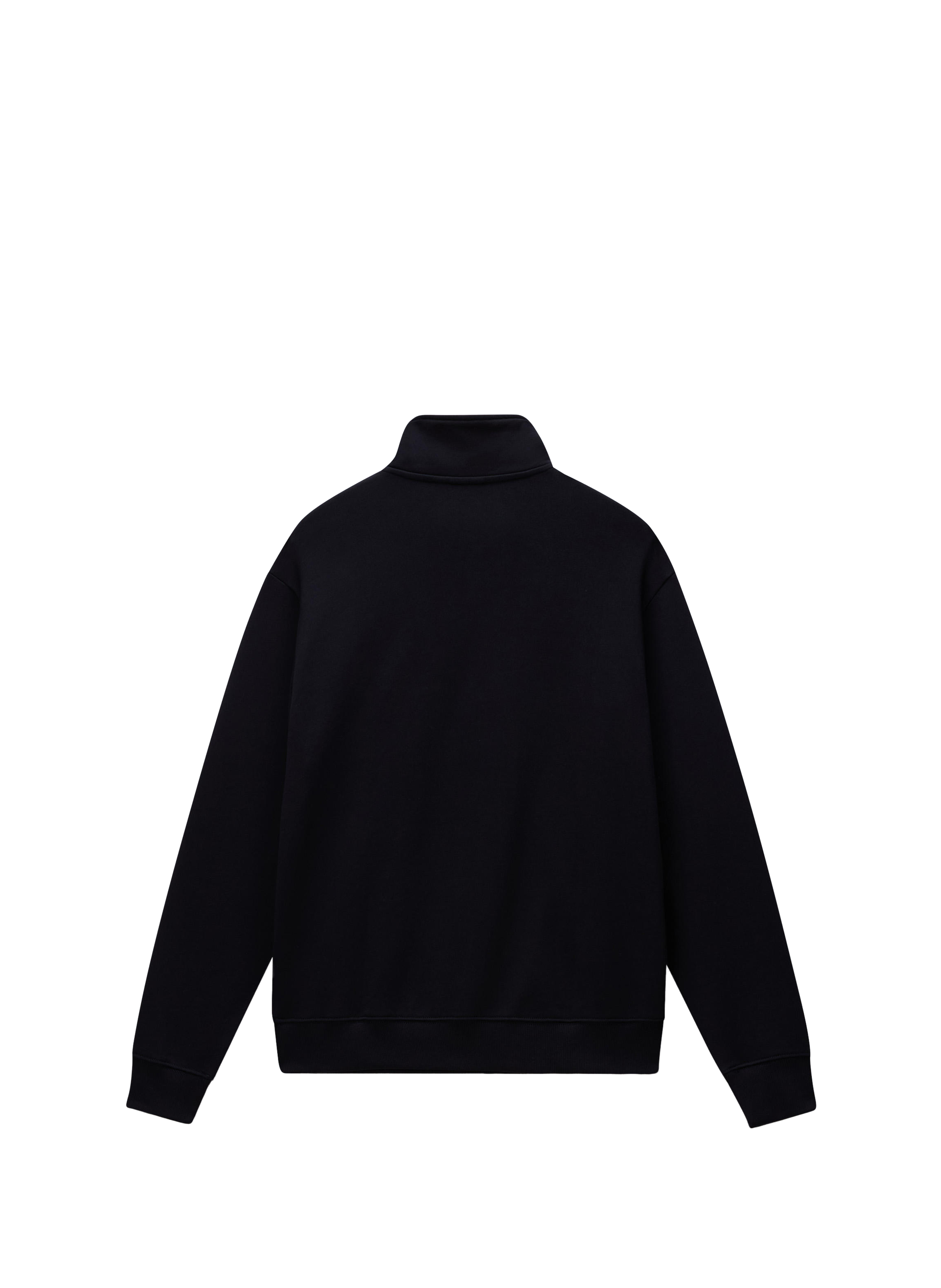 Sweatshirt French Terry zippé à logo en coton NAPAPIJRI Noir