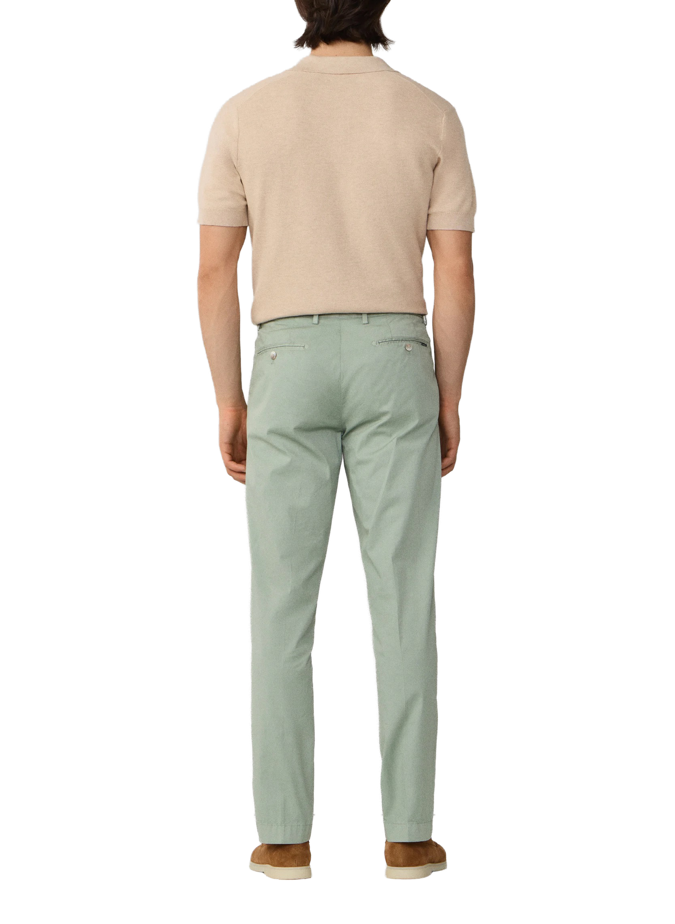 Pantalon chino slim Kensington en coton mélangé HACKETT Vert
