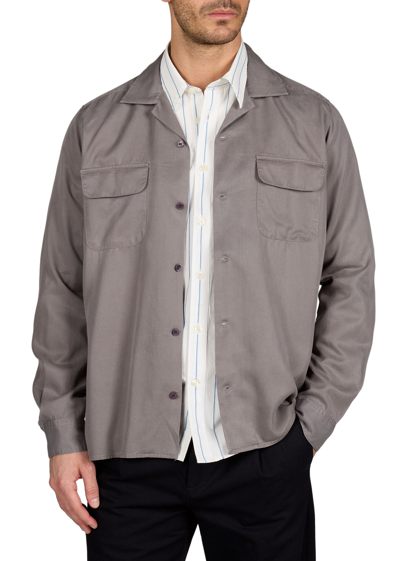 Chemise col tailleur LAFAURIE Gris