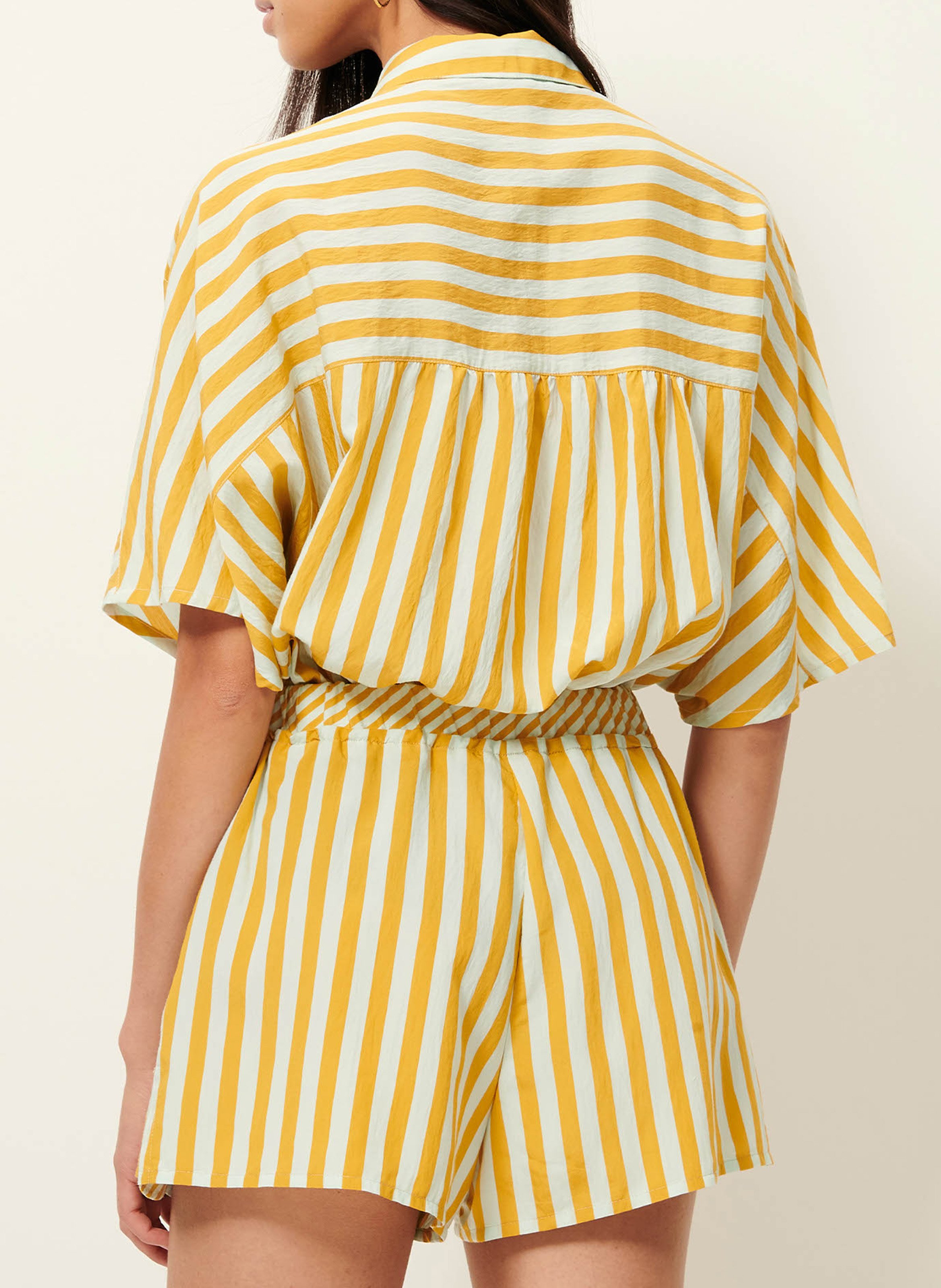 Short large à rayures agde SESSUN Jaune