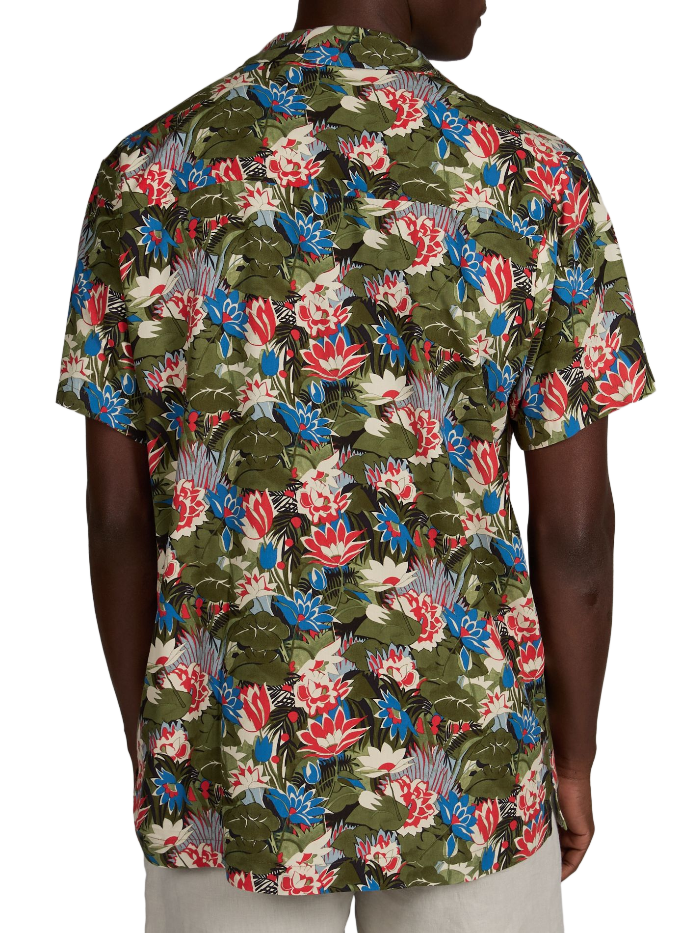 Straight short-sleeve floral shirt BOSS Multicolour