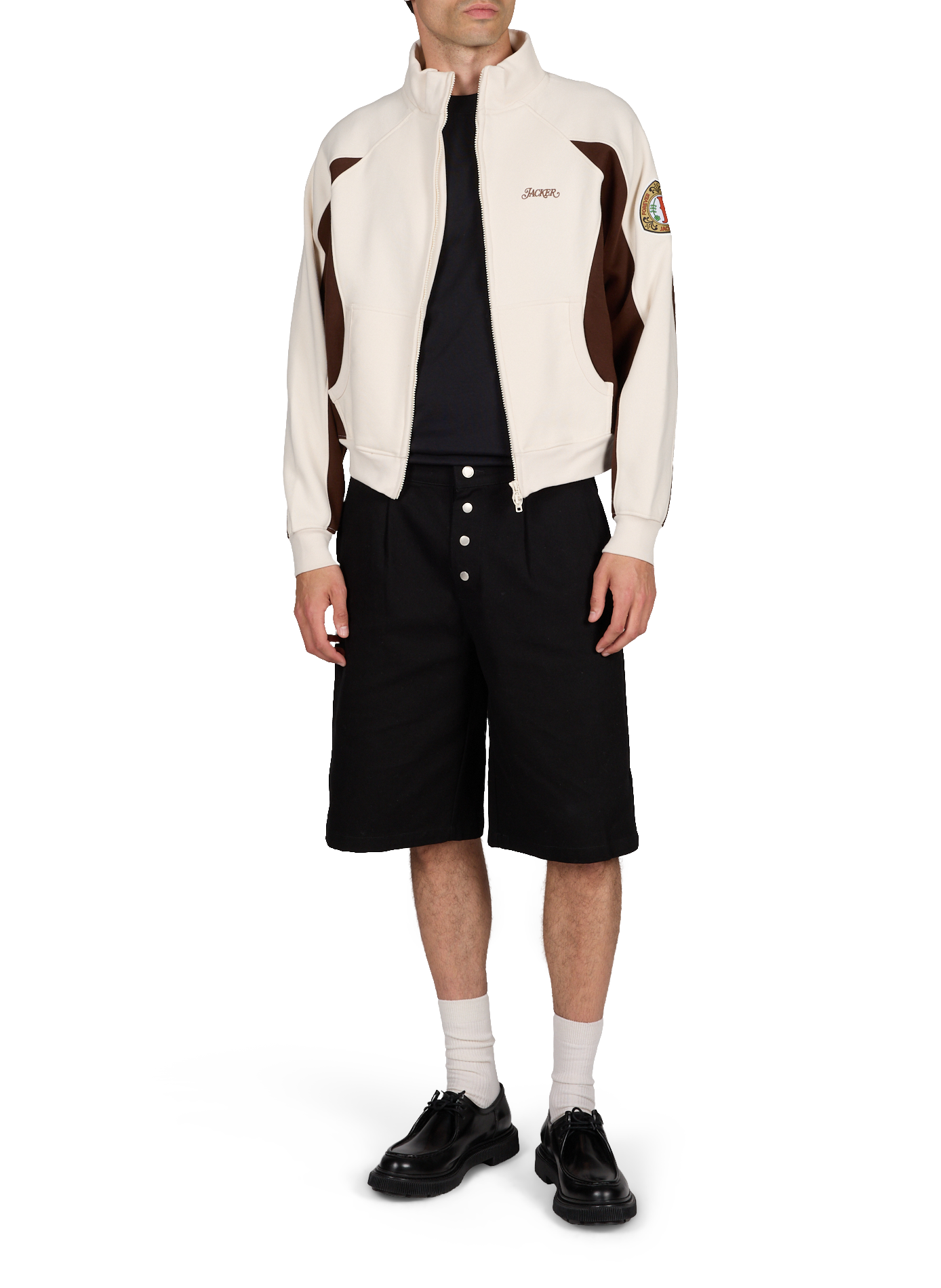 Veste Trevi Track en coton mélangé JACKER. Beige