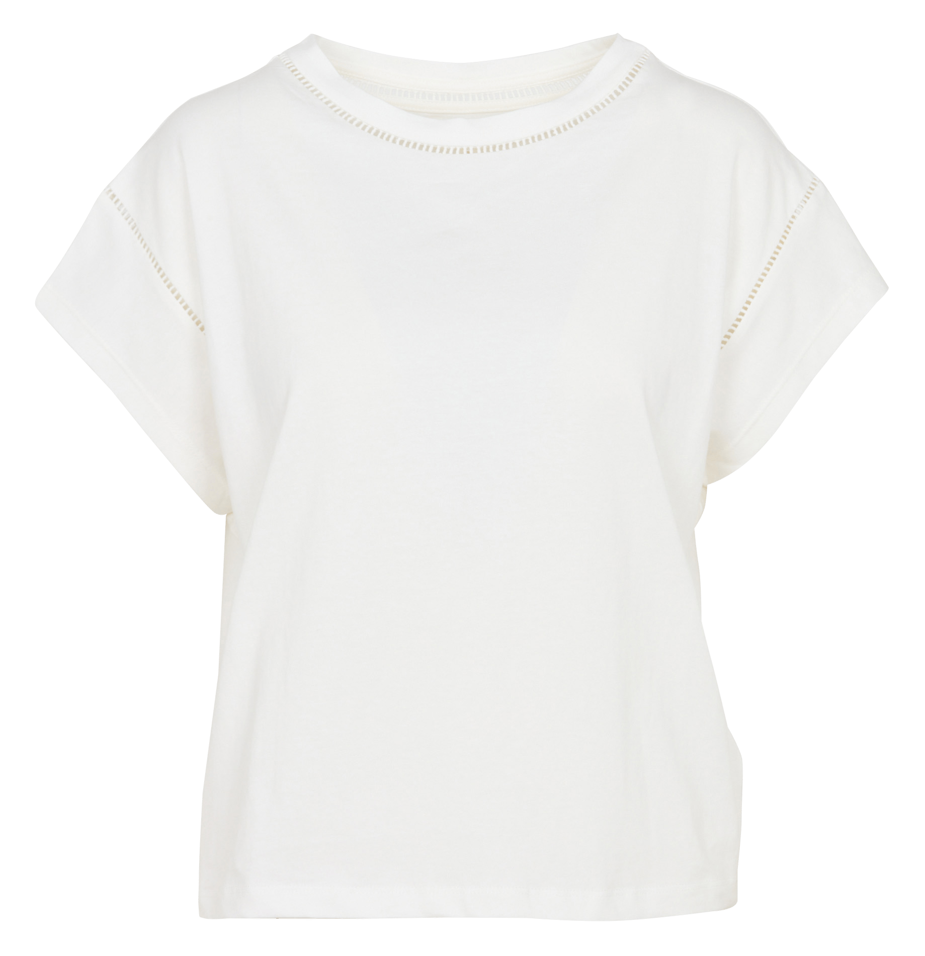 Tee-shirt col rond en coton louise Blanc
