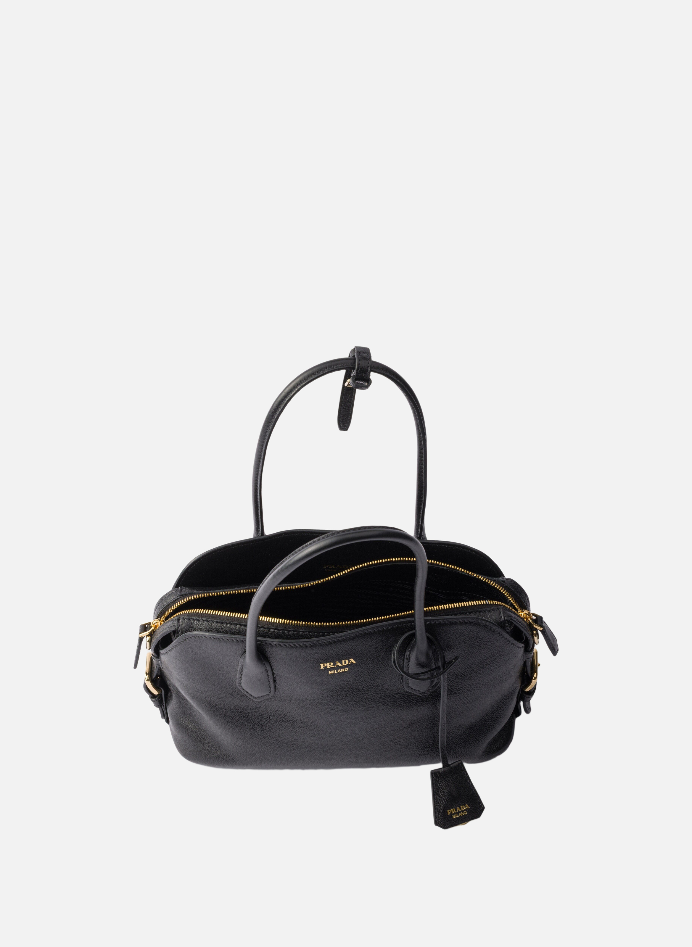 Cabas en cuir PRADA Noir