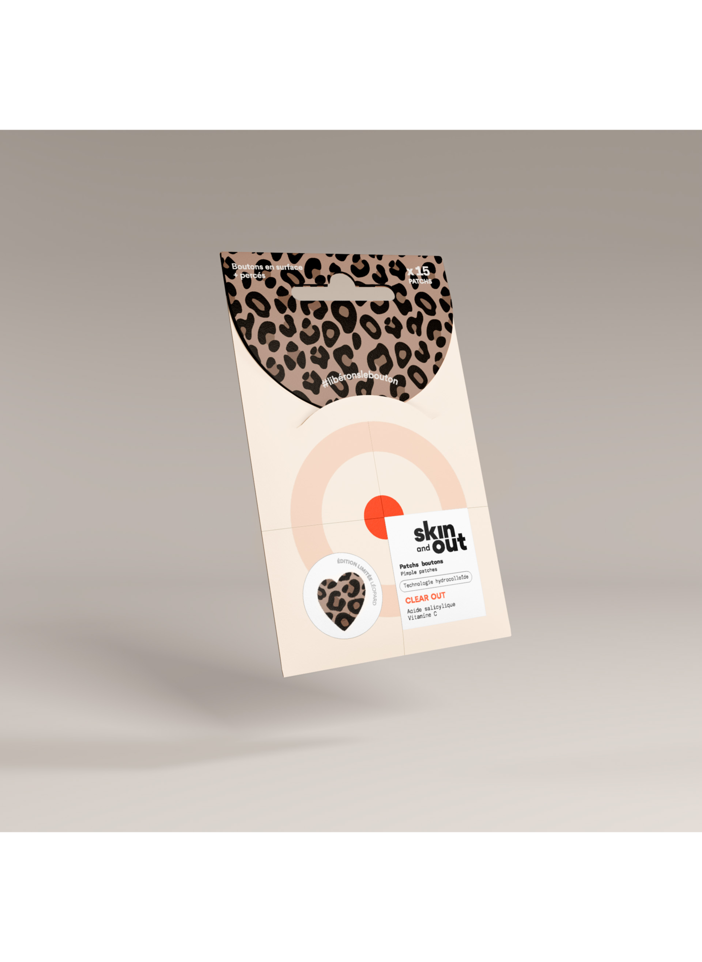 Clear Out - Puistjespleisters, limited edition luipaard SKIN & OUT No color
