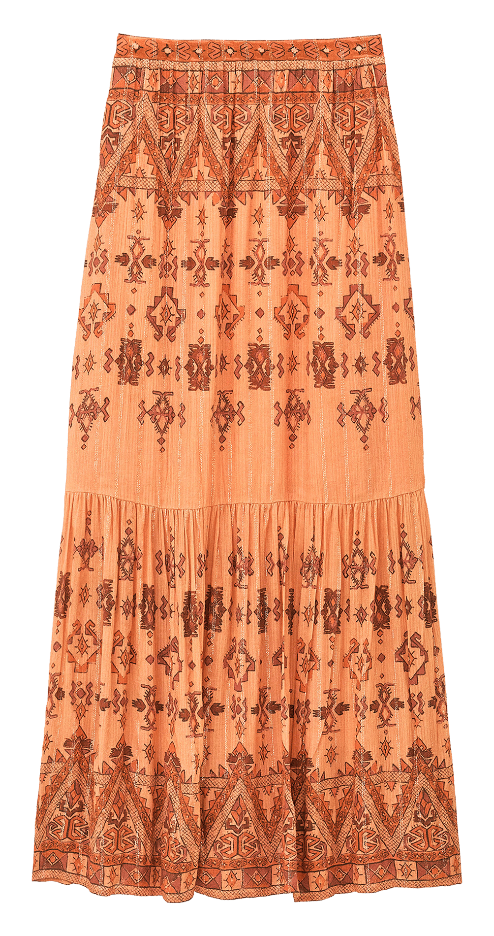 Jupe longue imprimée zaya BA&SH Orange