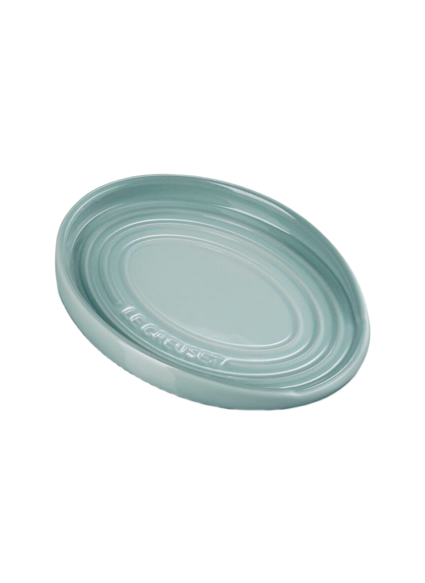 Löffelablage aus Keramik in ovaler Form | Grau LE CREUSET Haus