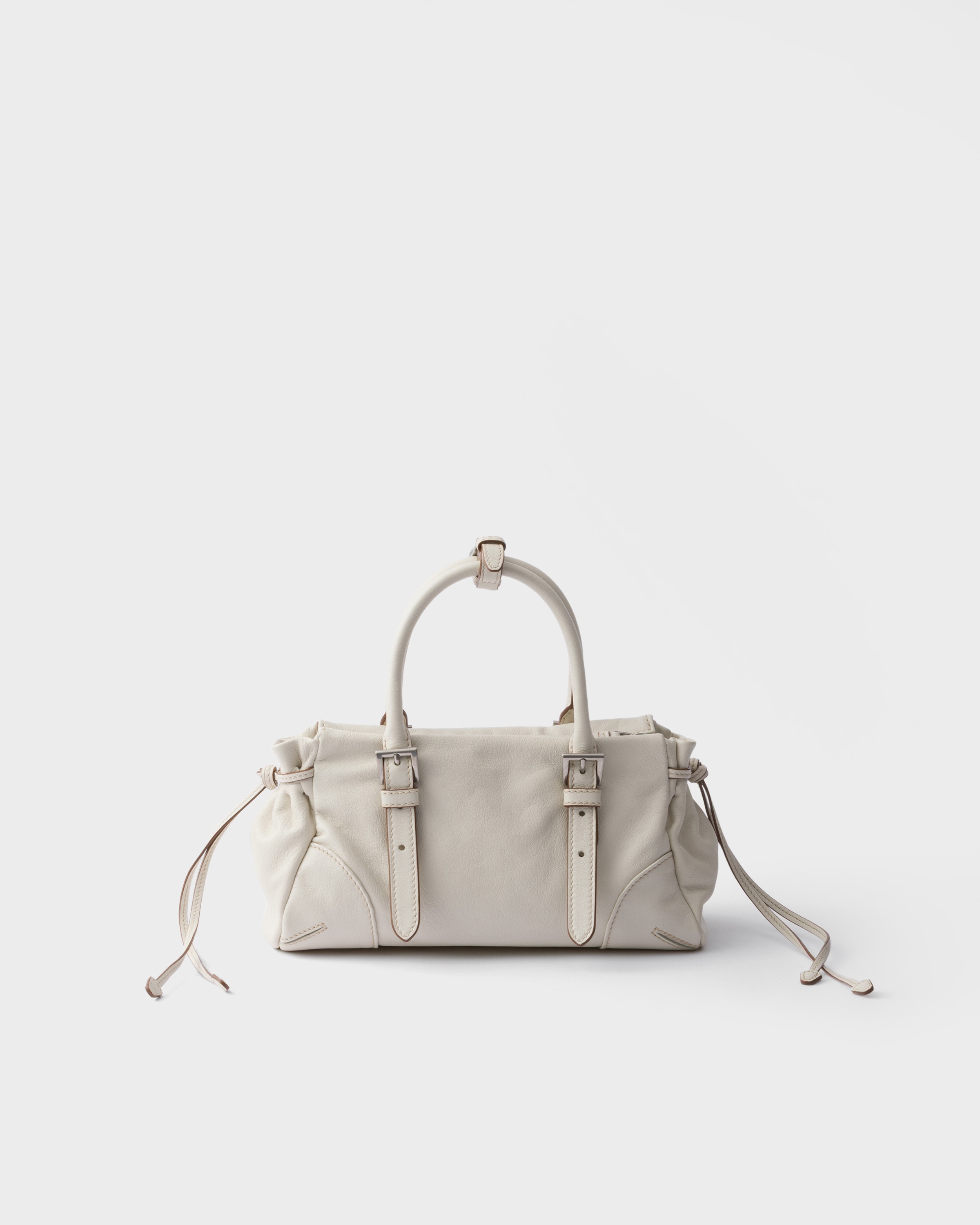 Petit sac prada karin en cuir PRADA Blanc