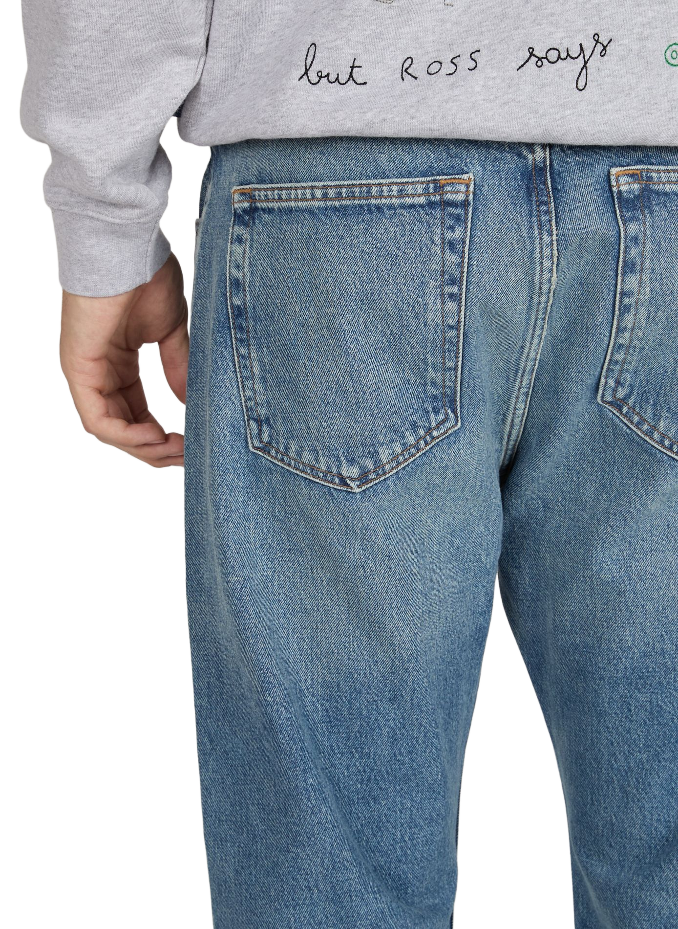Jean droit en coton AGOLDE Bleu