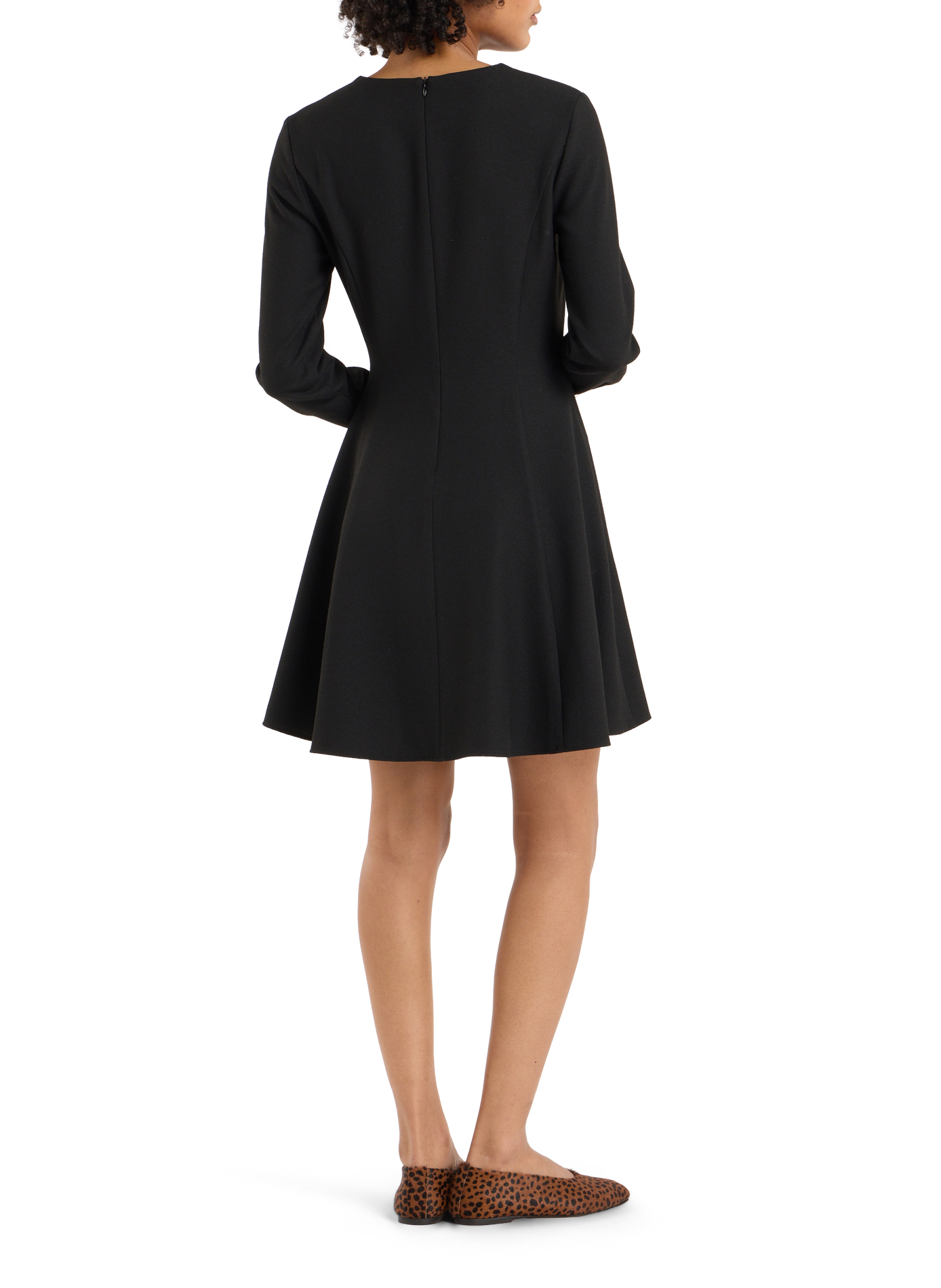 Robe courte évasée unie  SAISON 1865 Noir