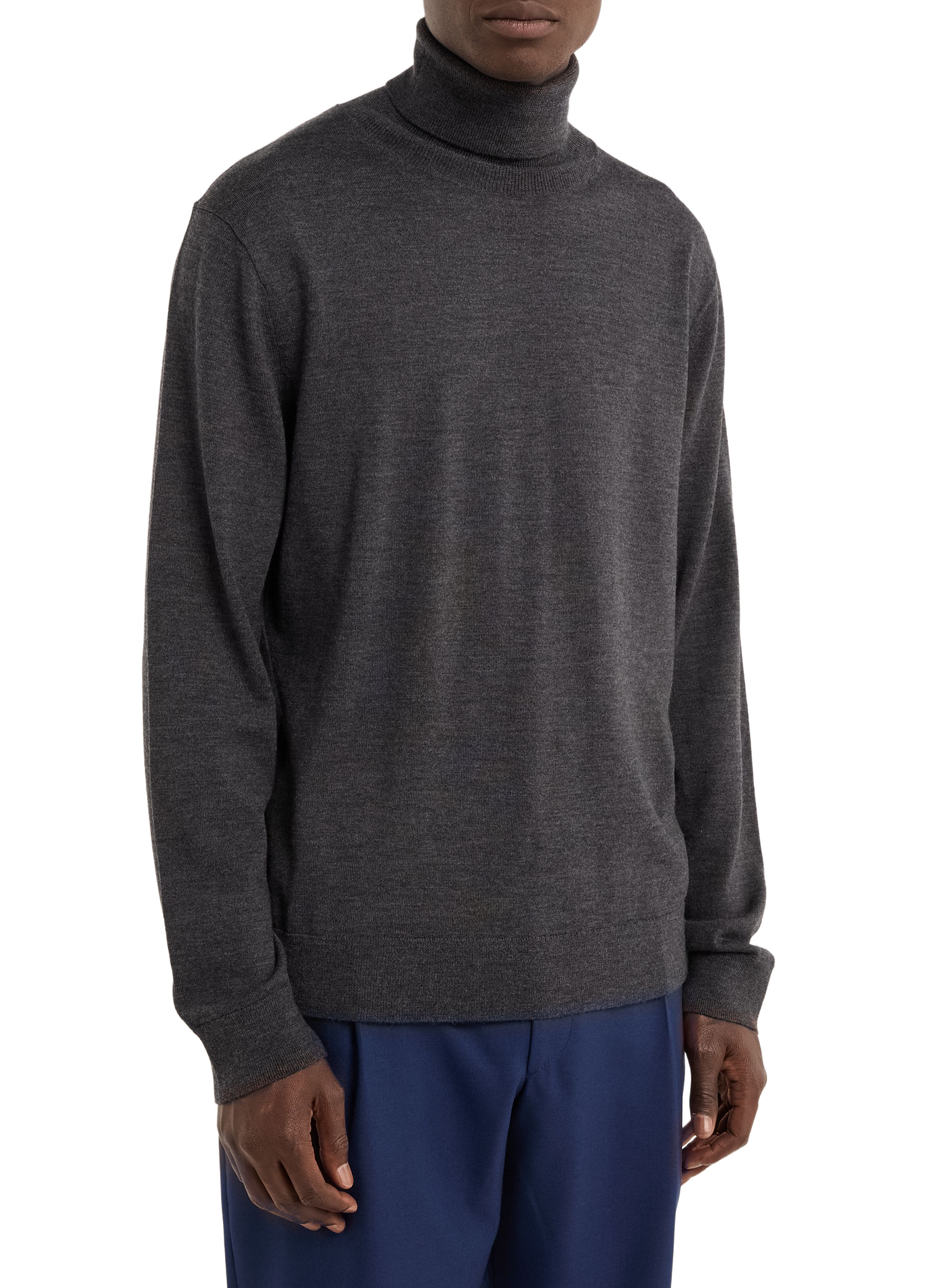 Rollkragenpullover aus Merinowolle | Grau SAISON 1865 Herren