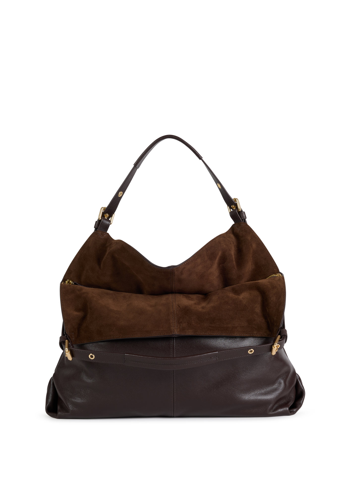 Schultertasche aus Leder NAT & NIN Braun