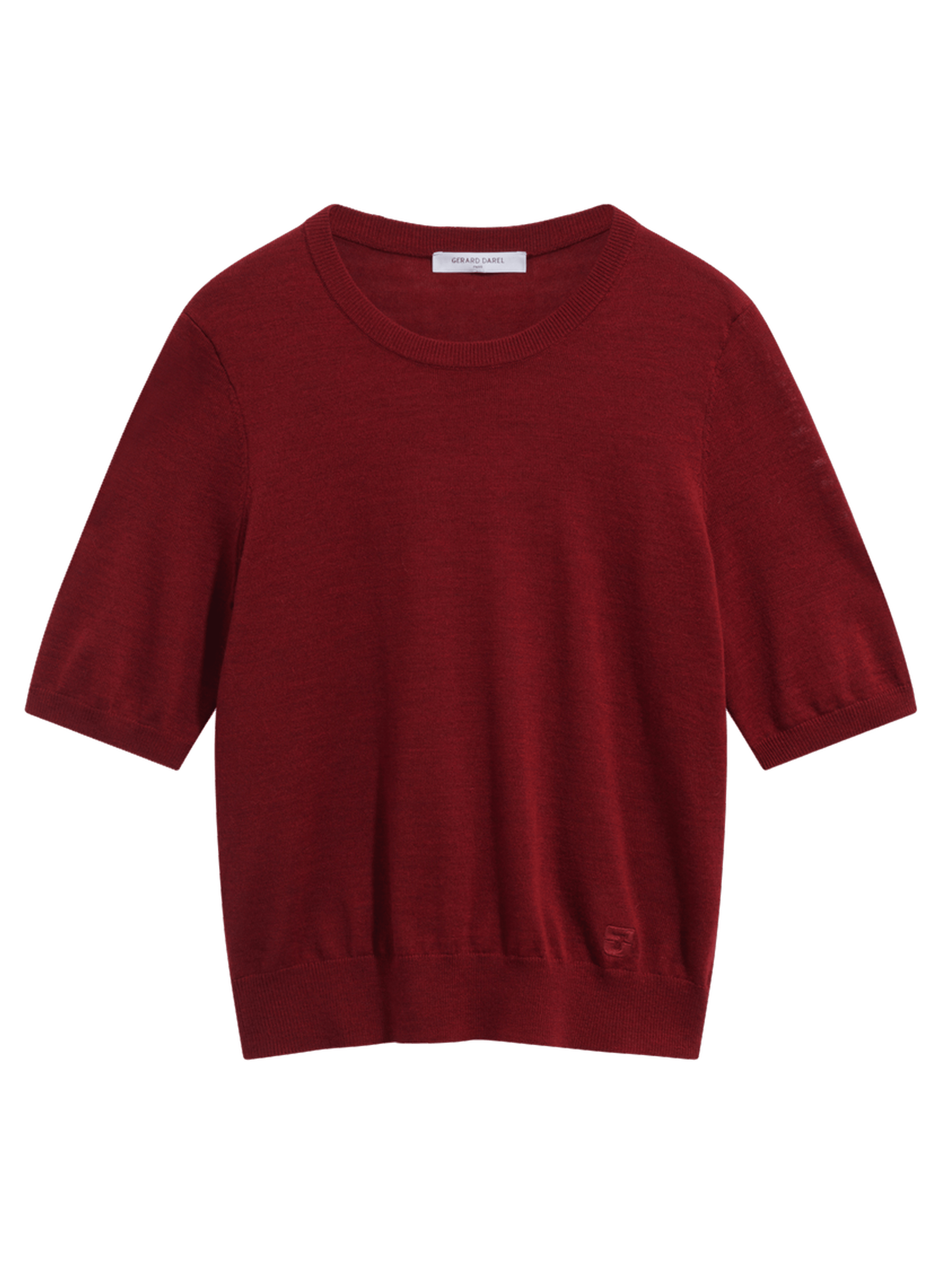 Pull manches courtes en laine fine - reine GERARD DAREL Rouge