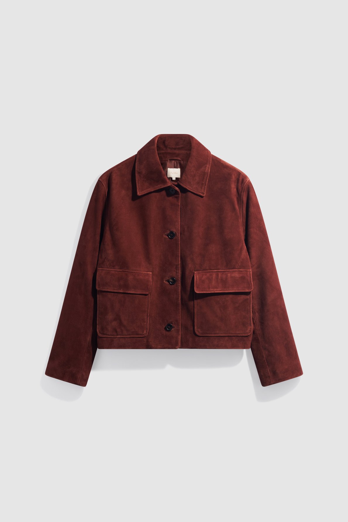 Veste courte en cuir velours - pilar PABLO Rouge