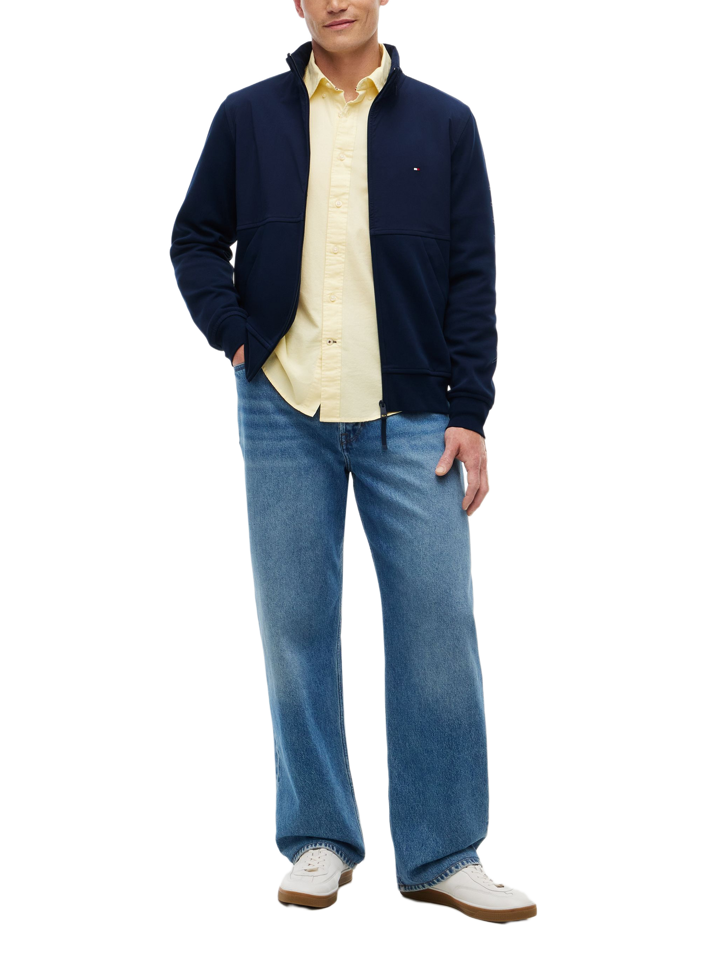 Sweatshirt mit Logo aus Baumwollmischung TOMMY HILFIGER Blau