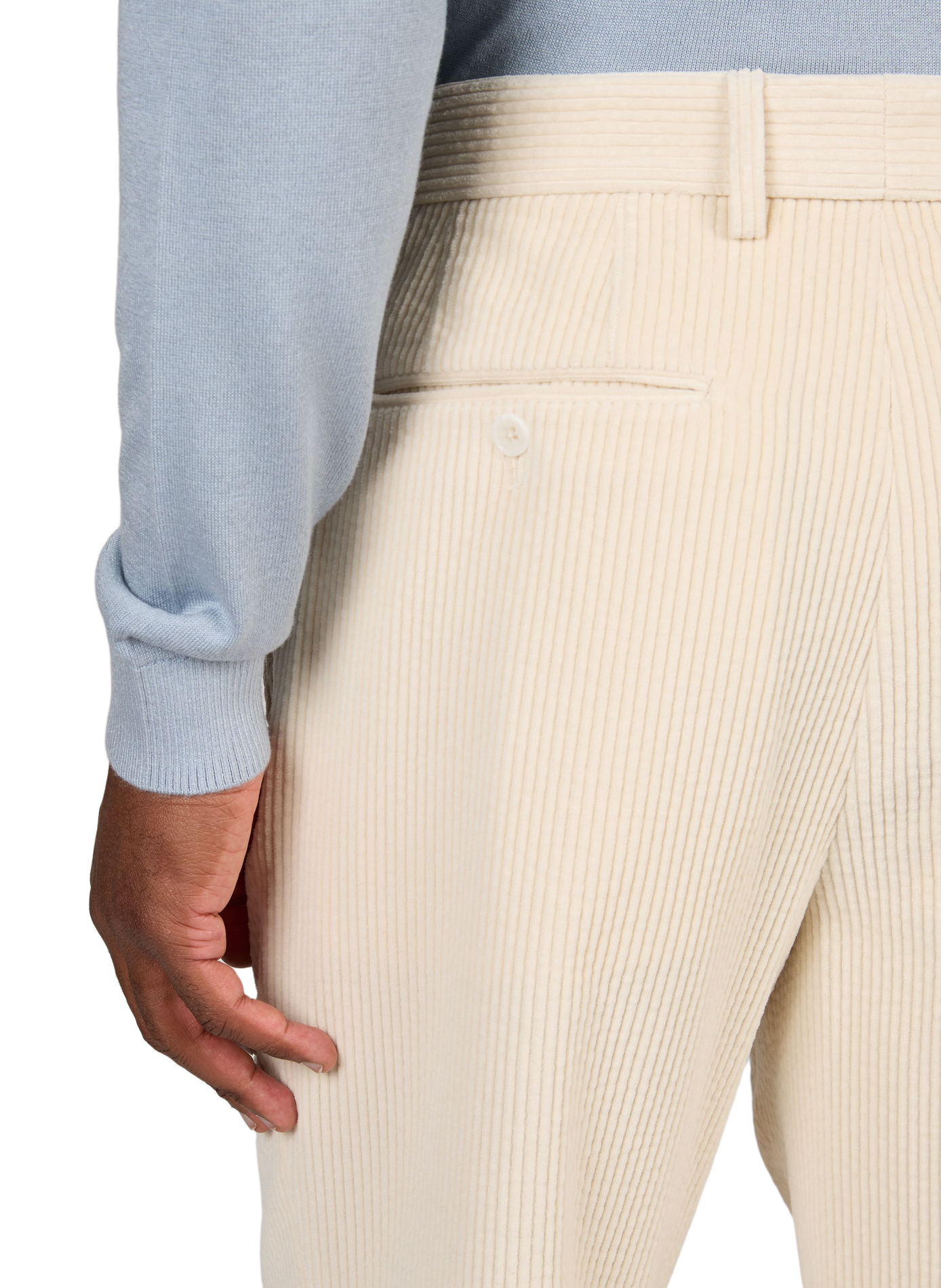 Gerippte Baumwollhose EMPORIO ARMANI Beige