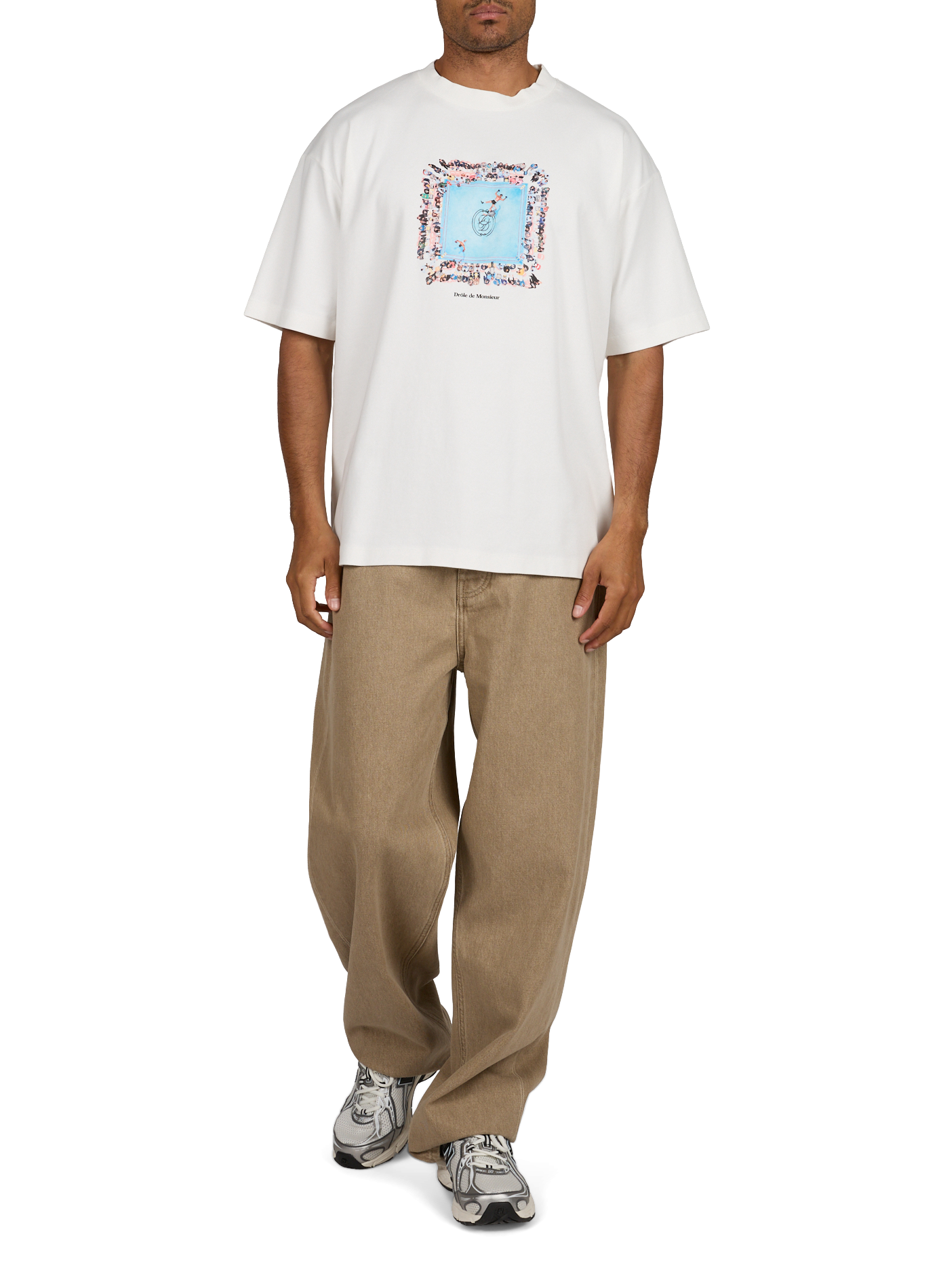 Tee-shirt oversize en coton DROLE DE MONSIEUR Blanc