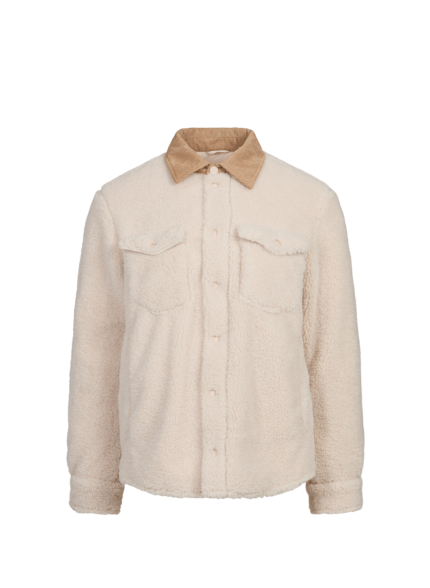 Straight classic collar fluffy jacket SAVE THE DUCK Beige