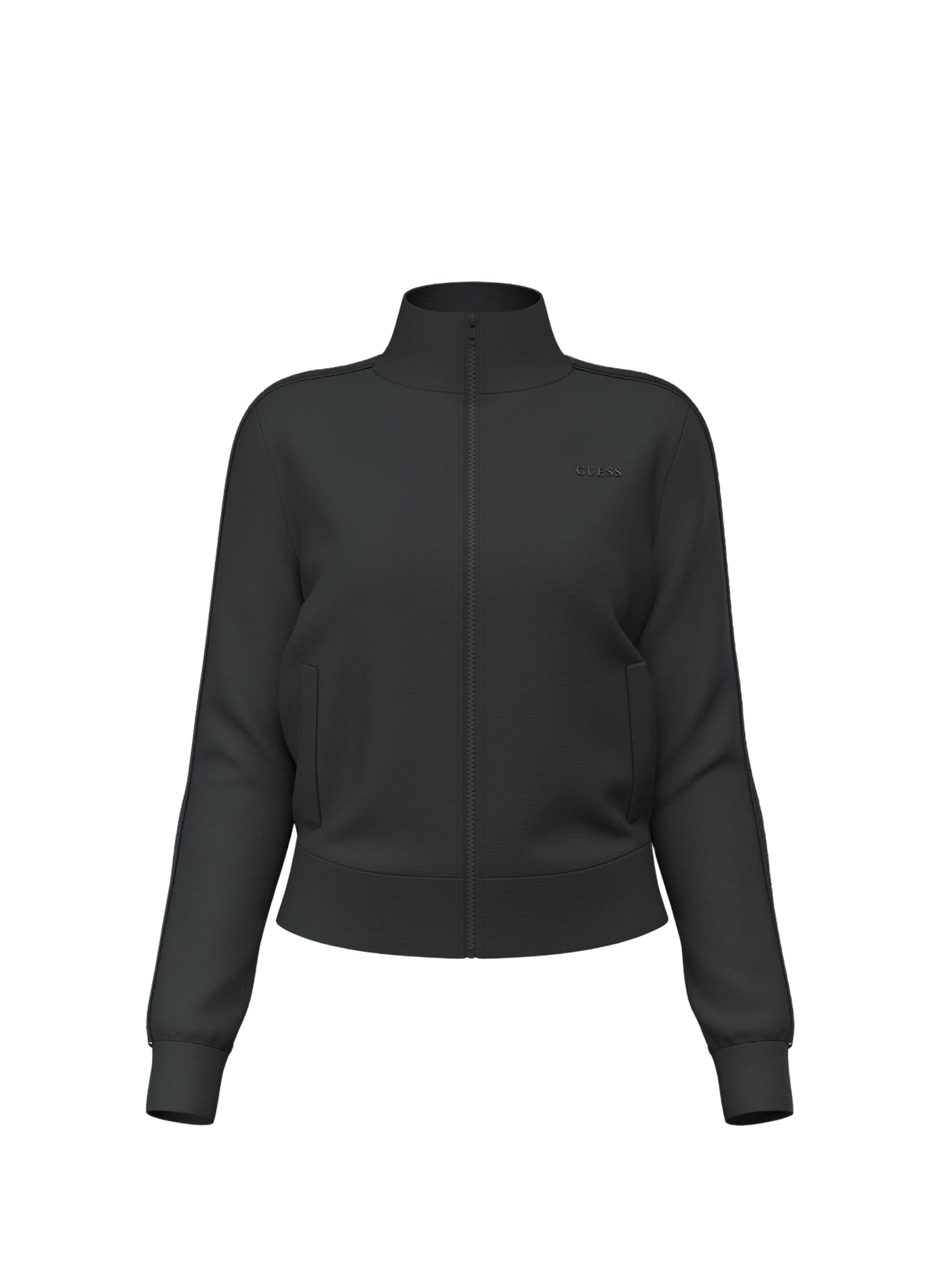 Veste Lyra droite col montant zippée GUESS Noir