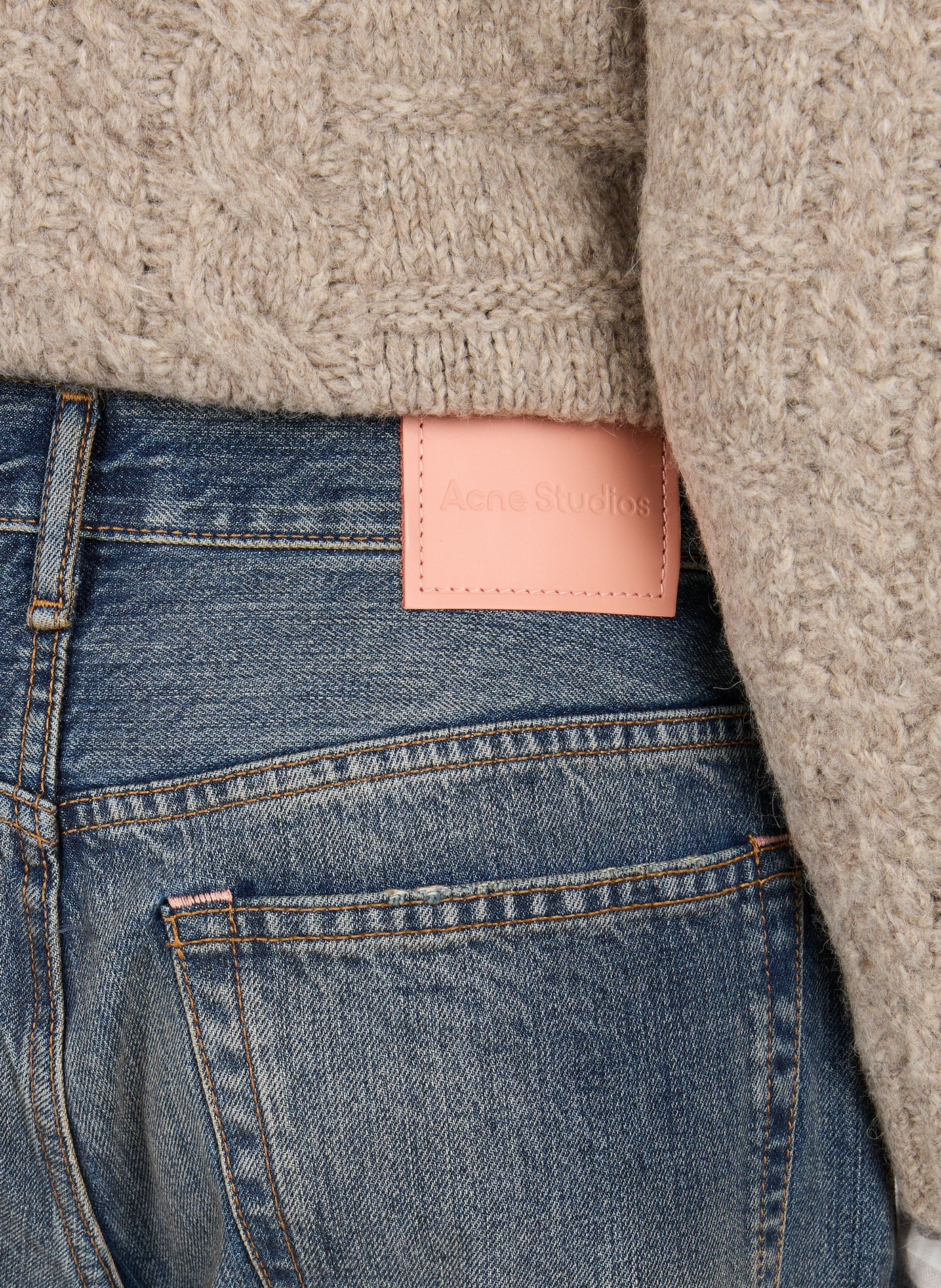 Wide cotton jeans ACNE STUDIOS Blue