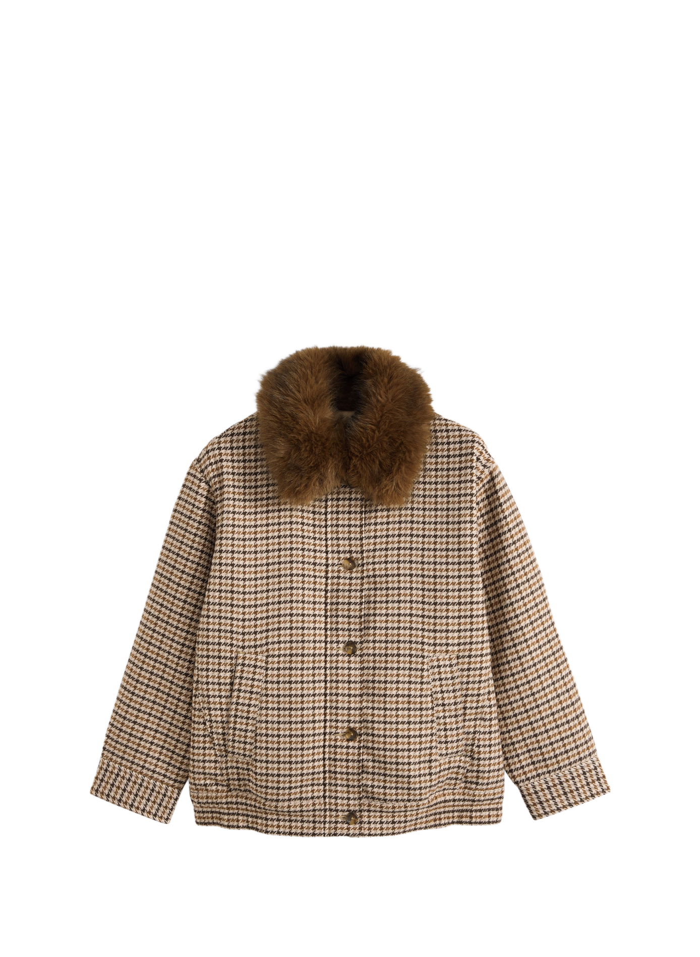 Karierter Mantel mit klassischem Kragen LEVI'S Braun