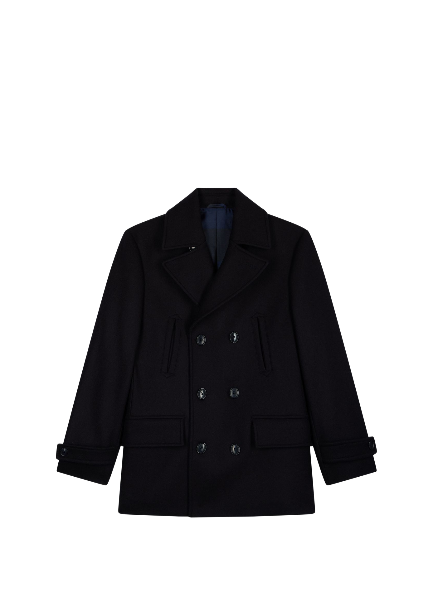 Manteau col tailleur en laine mélangée EDEN PARK Blauw