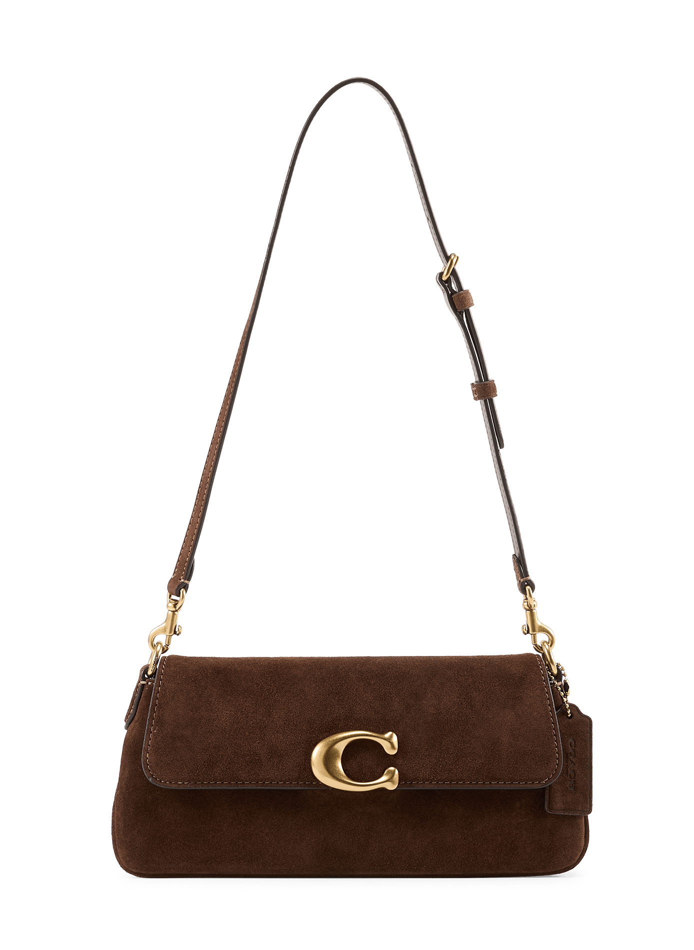 Sac porté épaule Jet en cuir daim COACH Marron