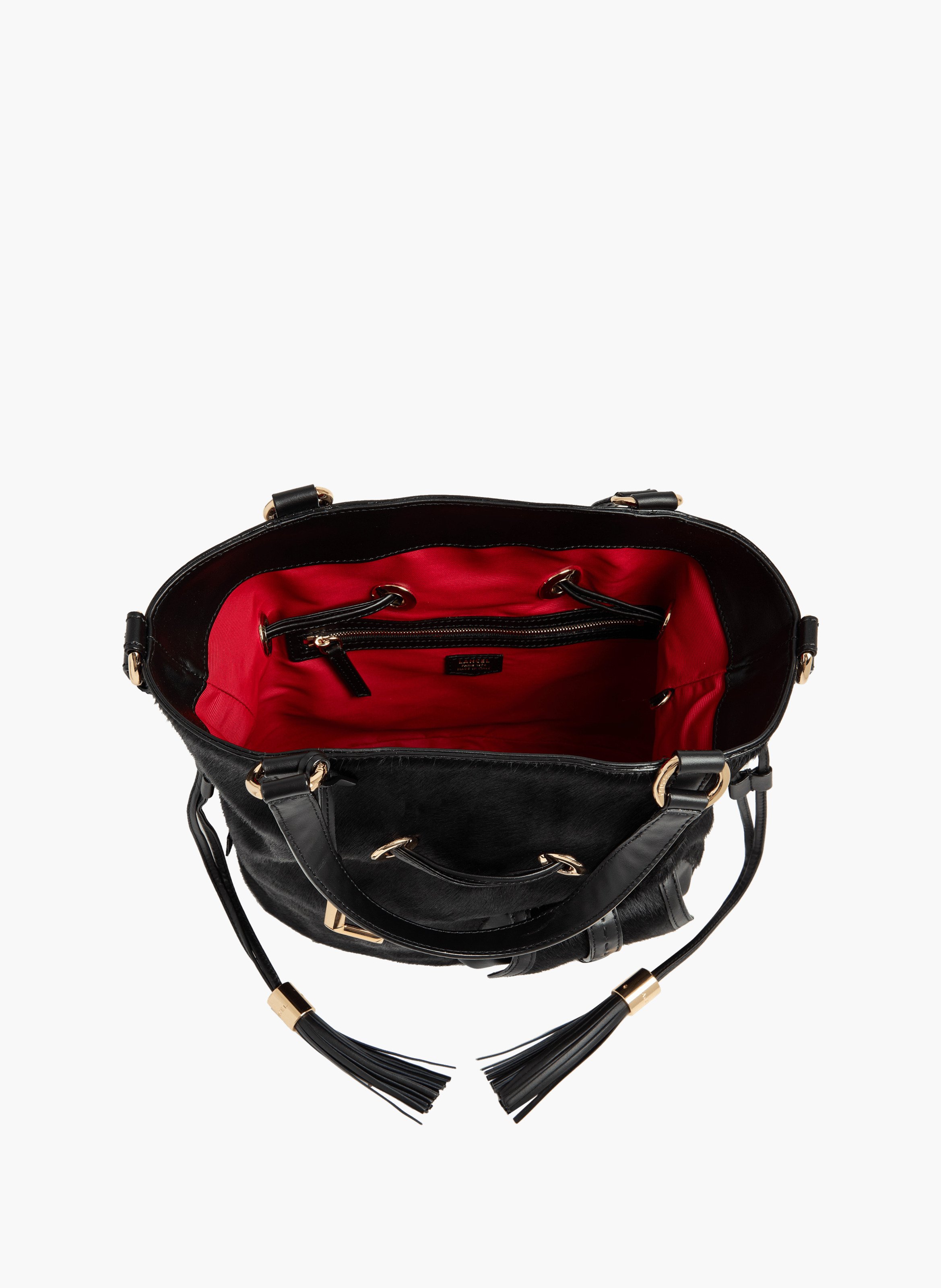 Sac seau premier flirt de lancel en animation 150y pony : cuirs de vachette pony & lisse LANCEL Noir