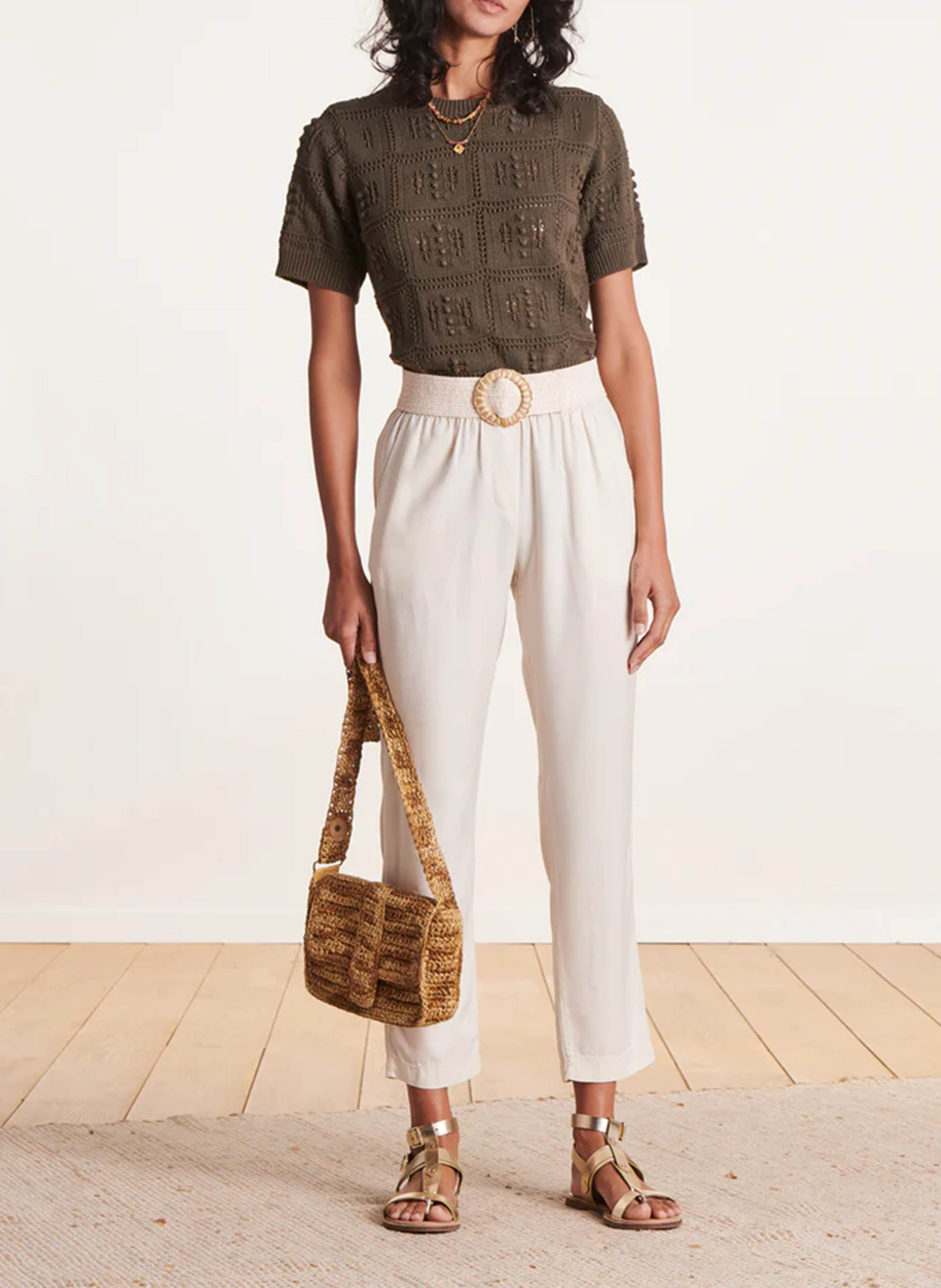 Rechte 7/8-broek LA FEE MARABOUTEE Wit